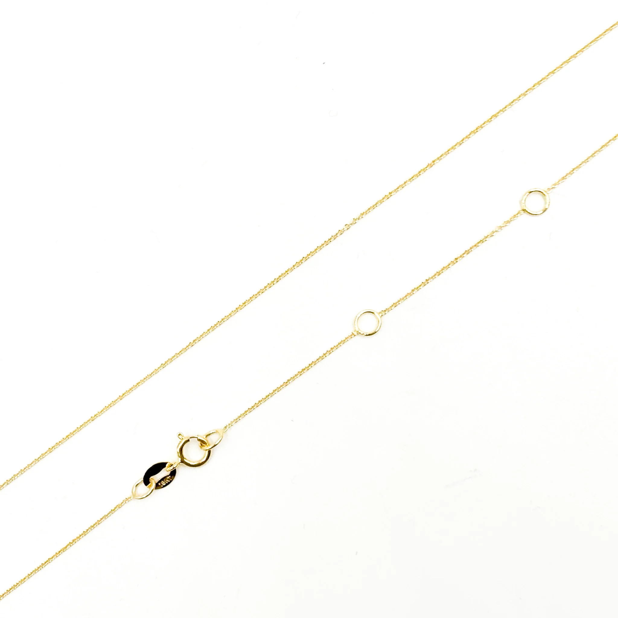 020R01LGJ08018K. 18K Solid Gold Cable 16 Inch Chain with Extender - Image 6