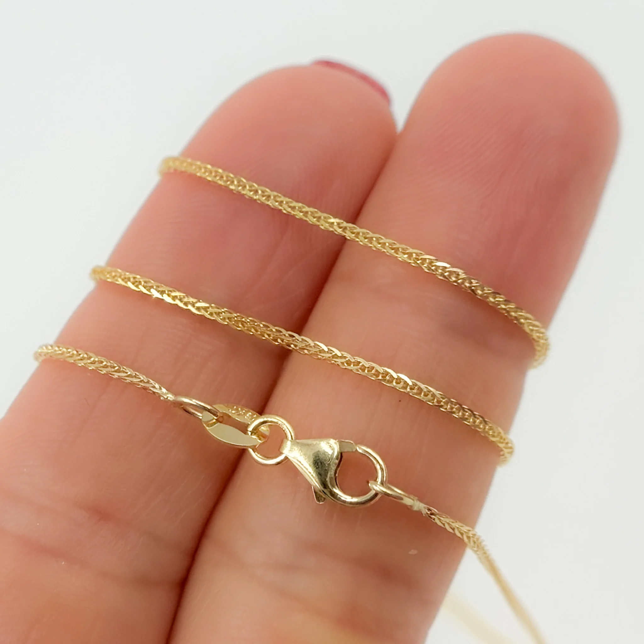 020SP3T418K. 18K Solid Gold Wheat Chain - Image 4