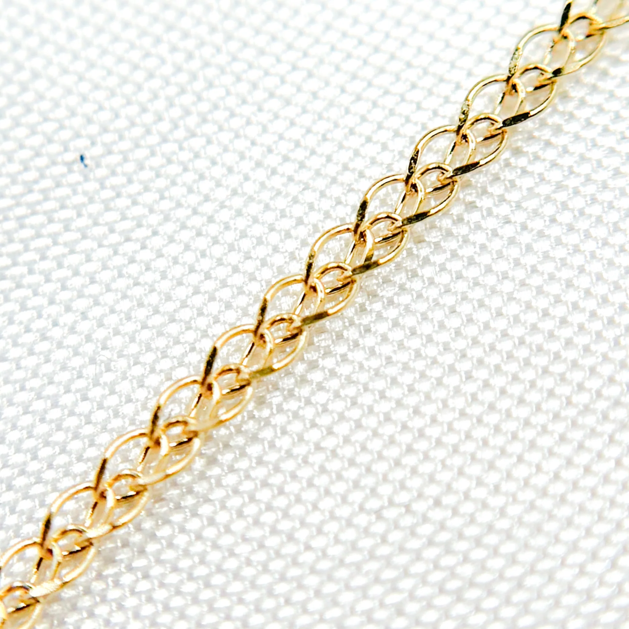 020SPLT4ByFt. 14K Solid Gold Wheat Chain Necklace - Image 2
