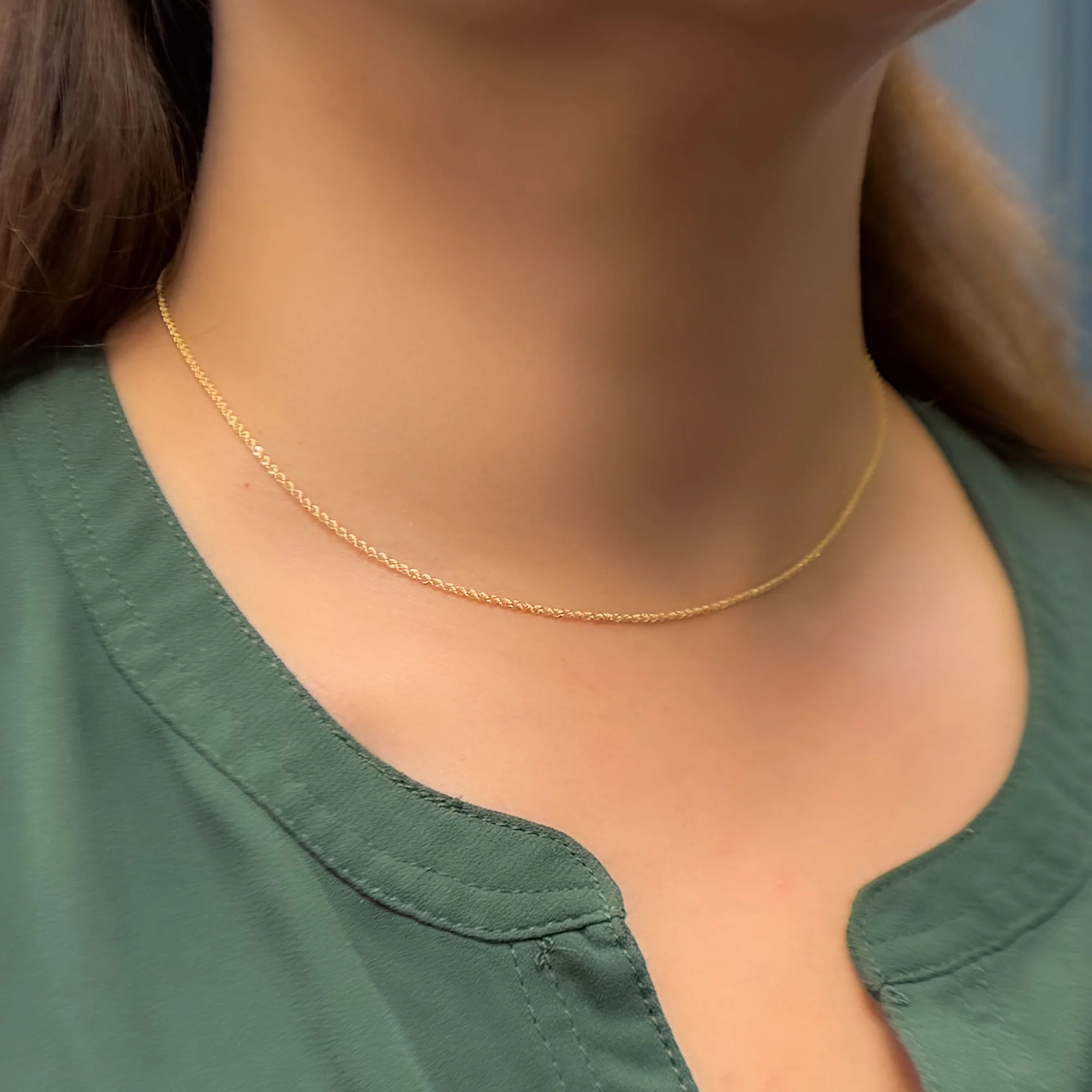 025CRDLG. 14K Solid Gold Rope Chain - Image 4