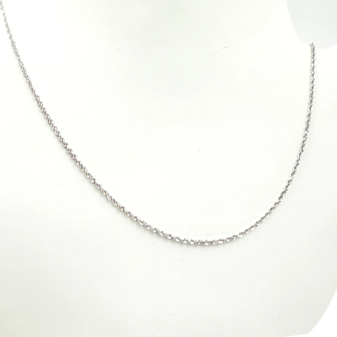 025CRDLGWG18K. 18K Solid White Gold Rope Chain - Image 6