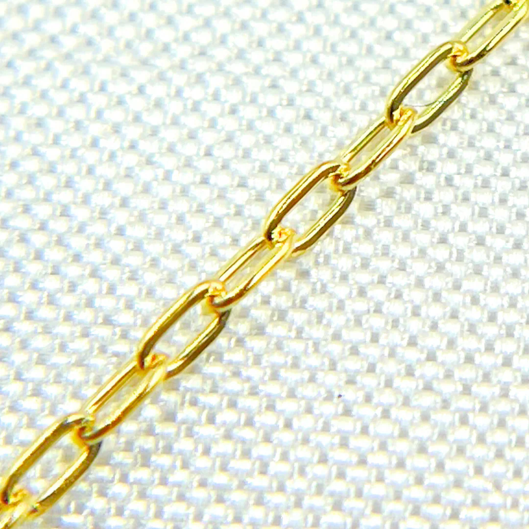 025FLCL2byft. 14k Solid Yellow Gold Smooth Cable Link Chain - Image 3