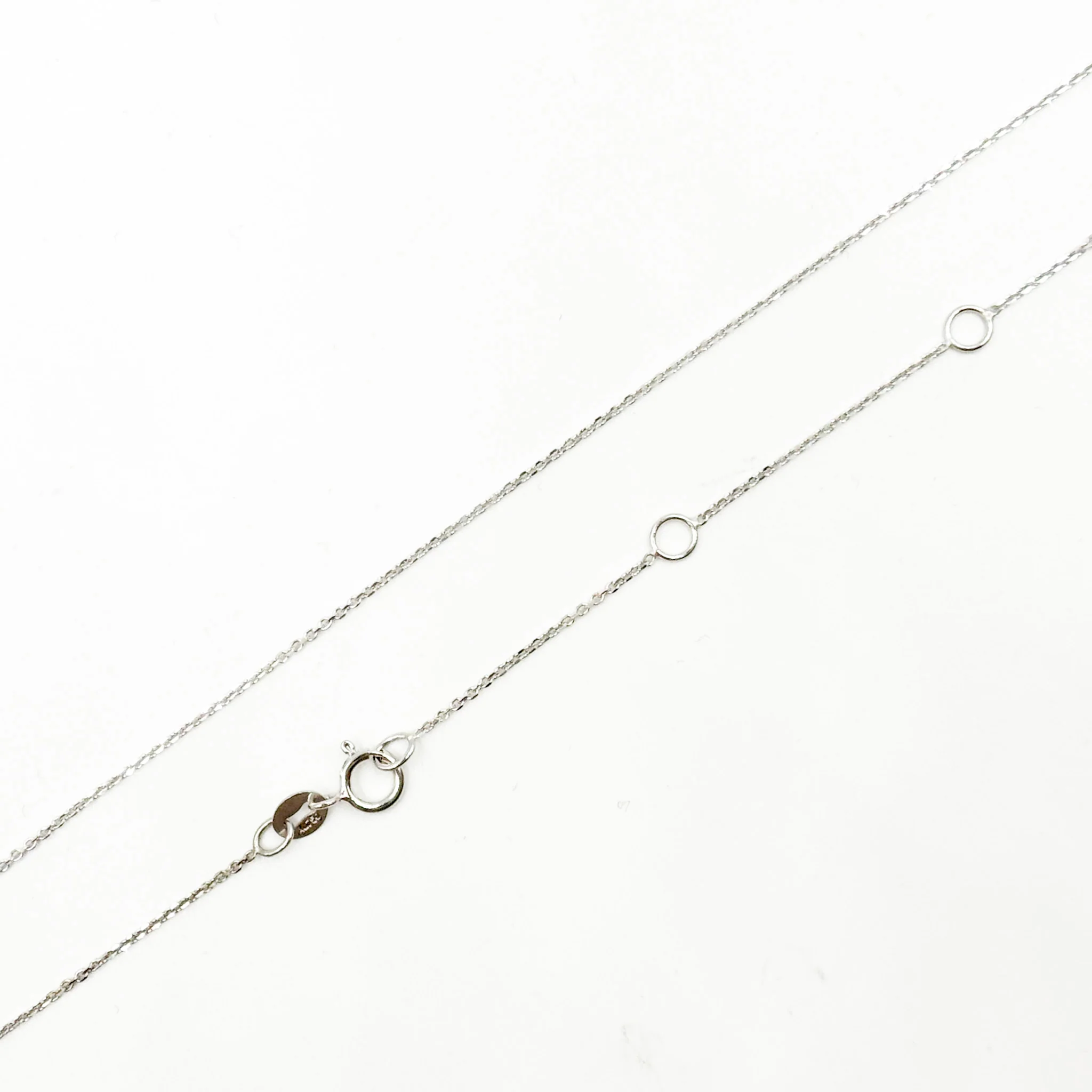 025R01T5J080WG18K. 18K White Solid Gold Cable Chain - Image 6