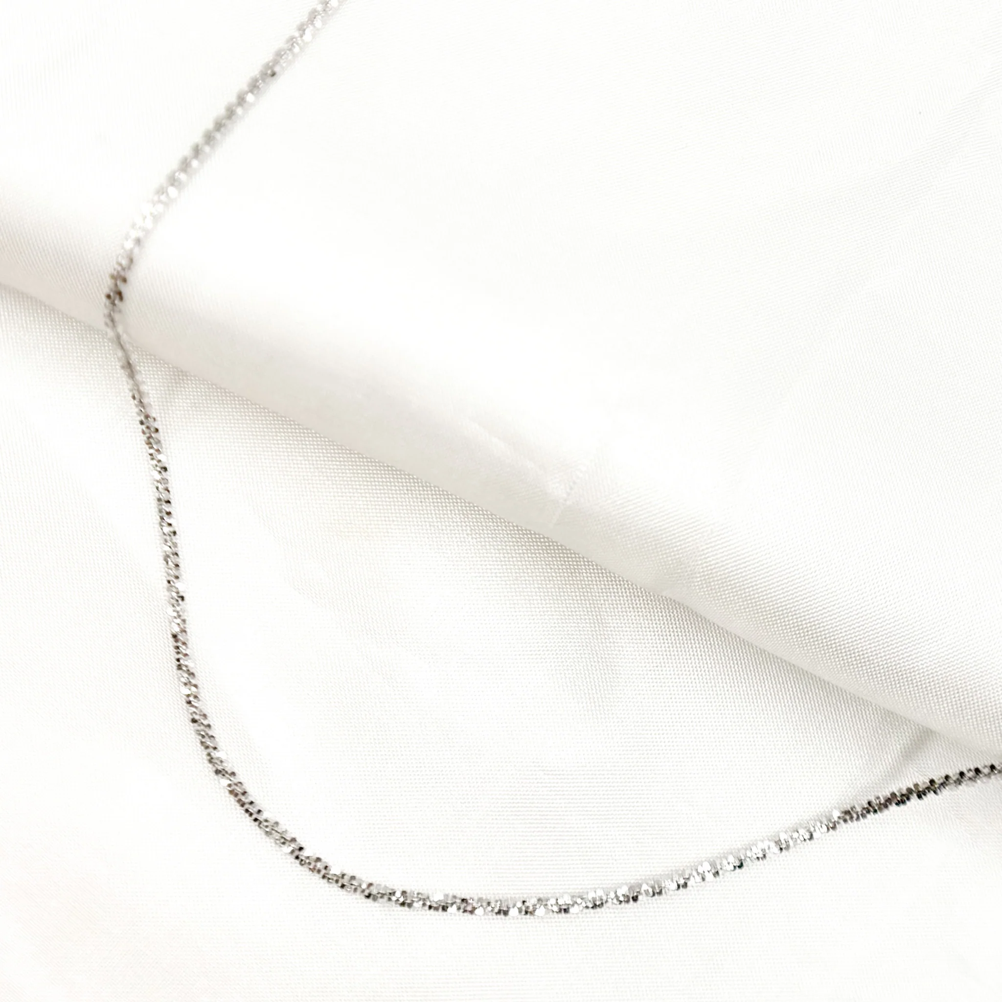 025RNBFR0WG. 14K Solid White Gold Margarita Chain - Image 4