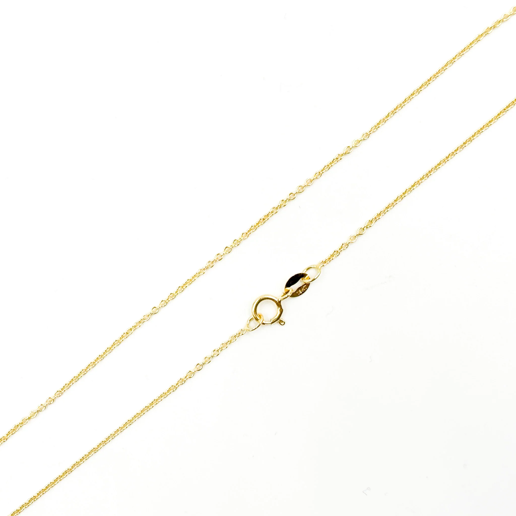 030RFLG18K. 18K Solid Yellow Gold Cable Link Chain - Image 6