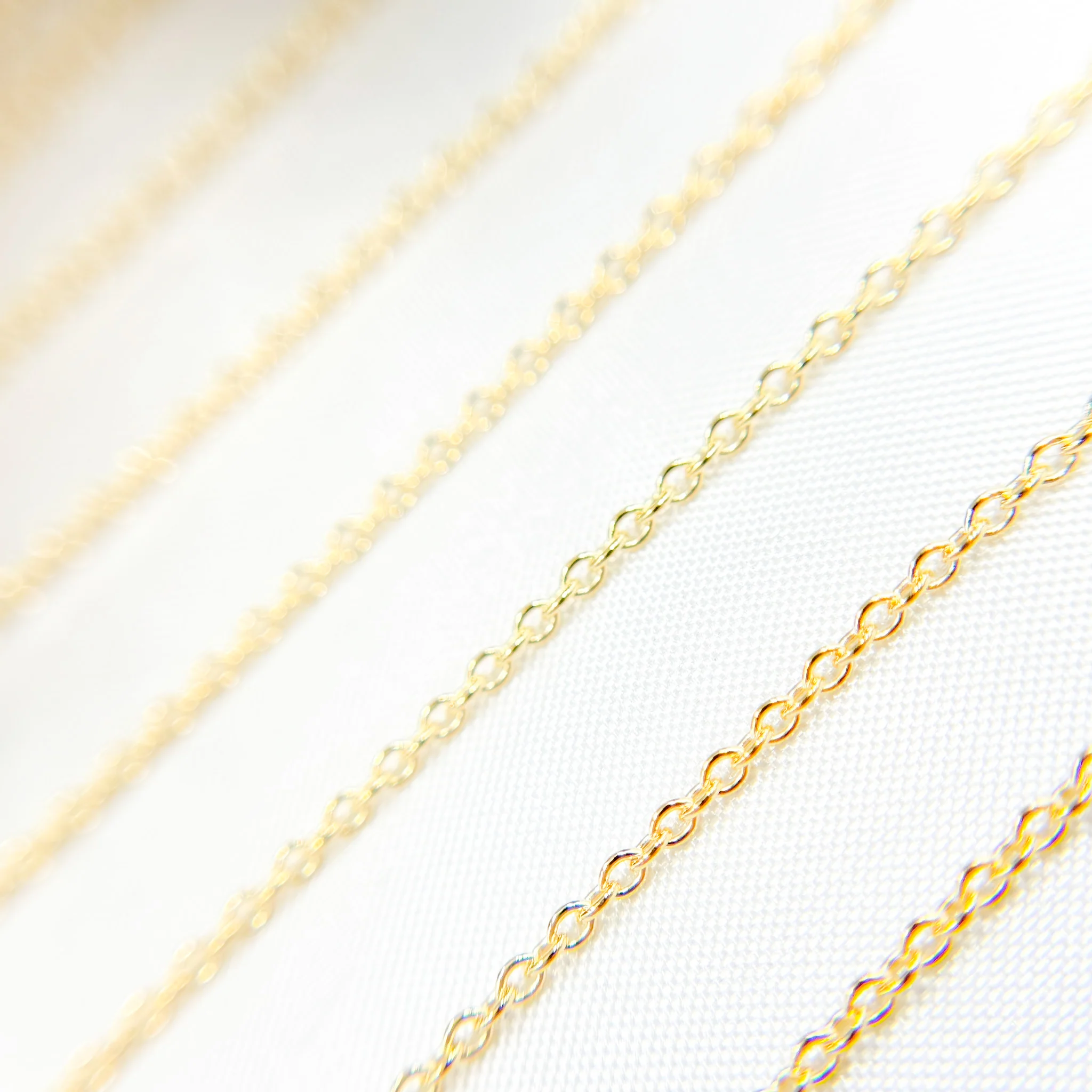 035R08LGbyFt. 14K Solid Gold Cable Chain - Image 6