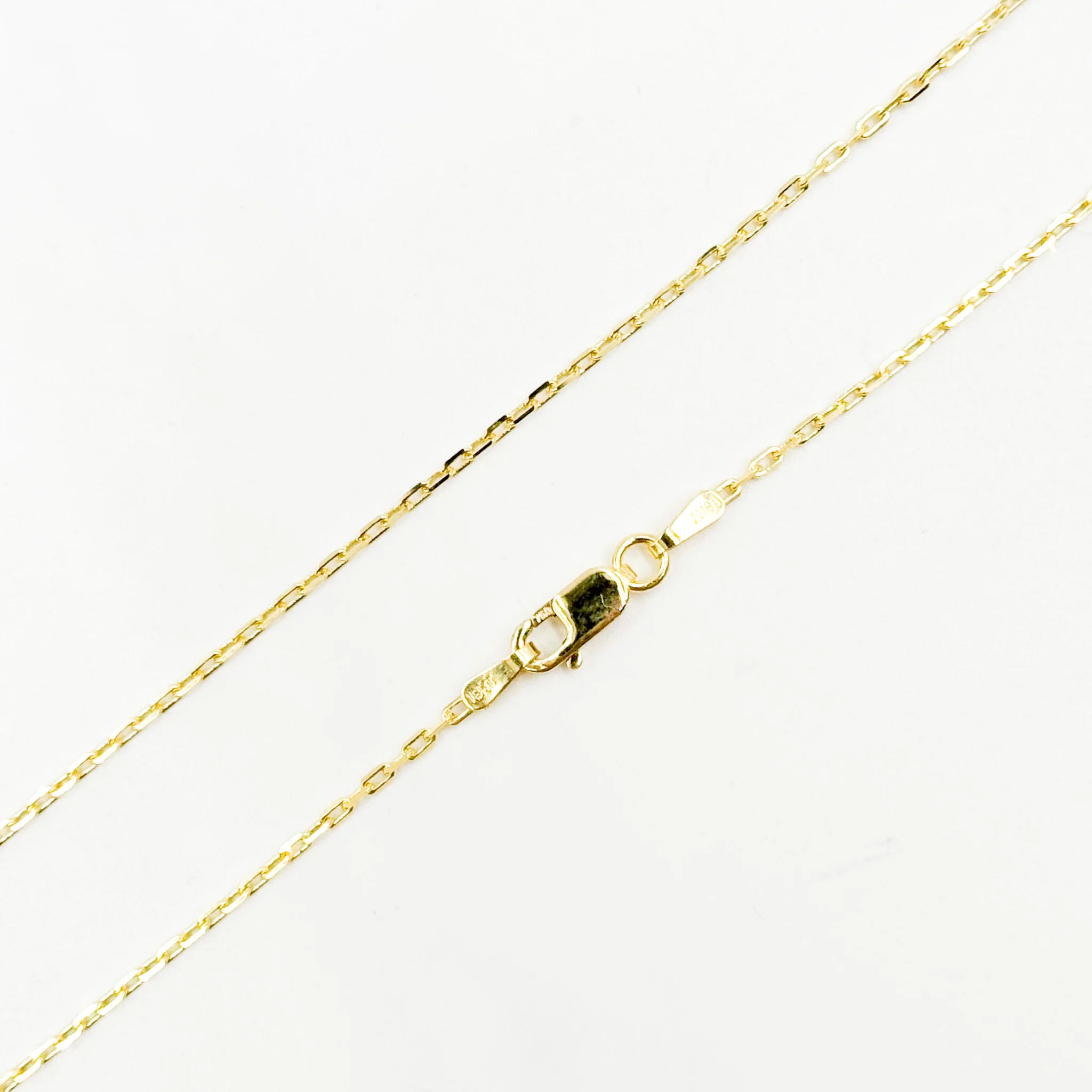 040FFCLT518K. 18K Solid Yellow Gold Cable Link Chain - Image 5