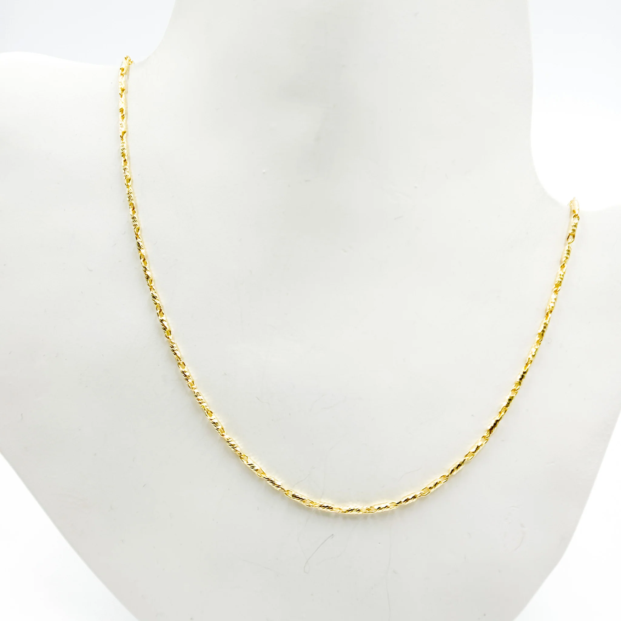 050LURCNDTL721. 14k Solid Gold Twisted Bar Link Chain - Image 10