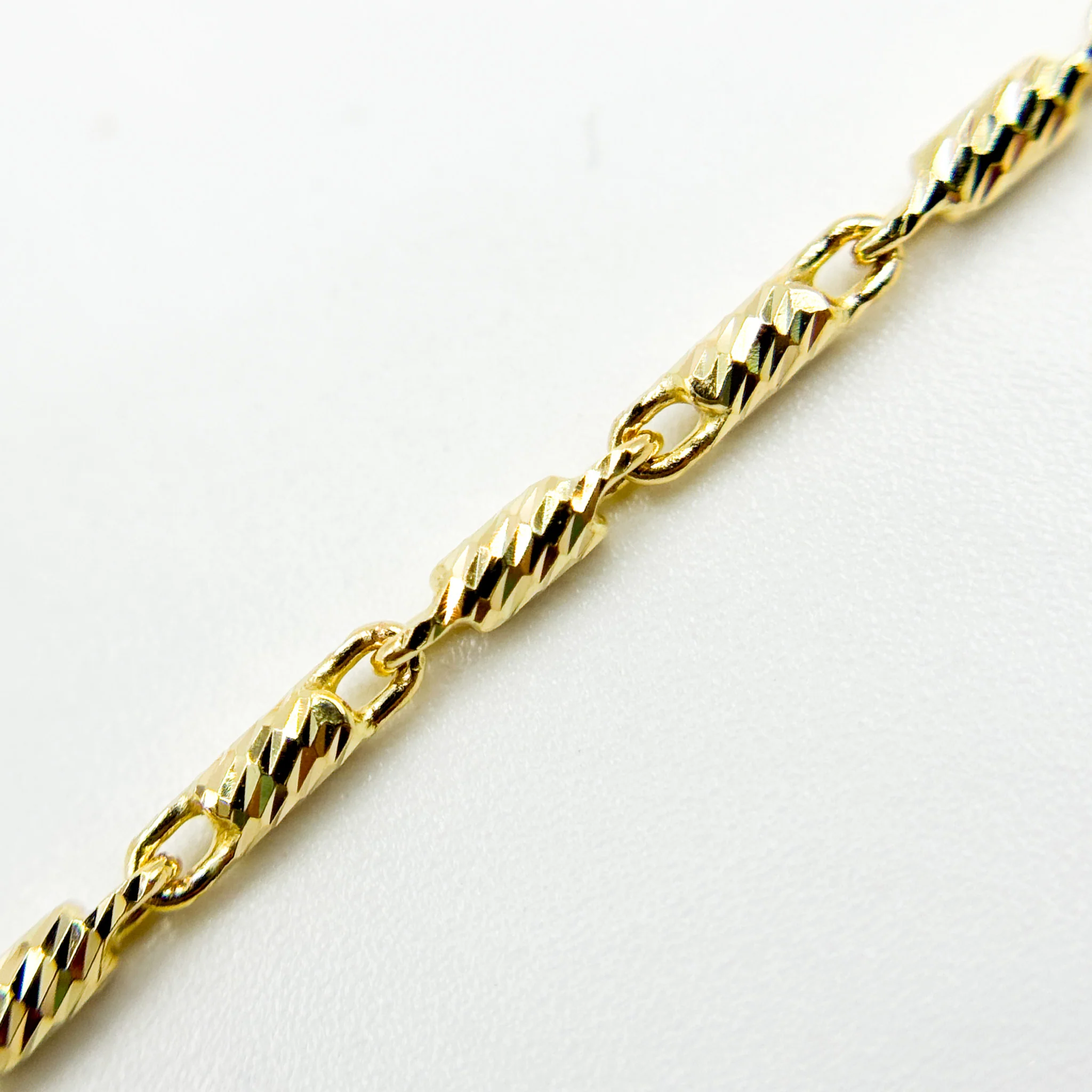050LURCNDTL721. 14k Solid Gold Twisted Bar Link Chain - Image 2