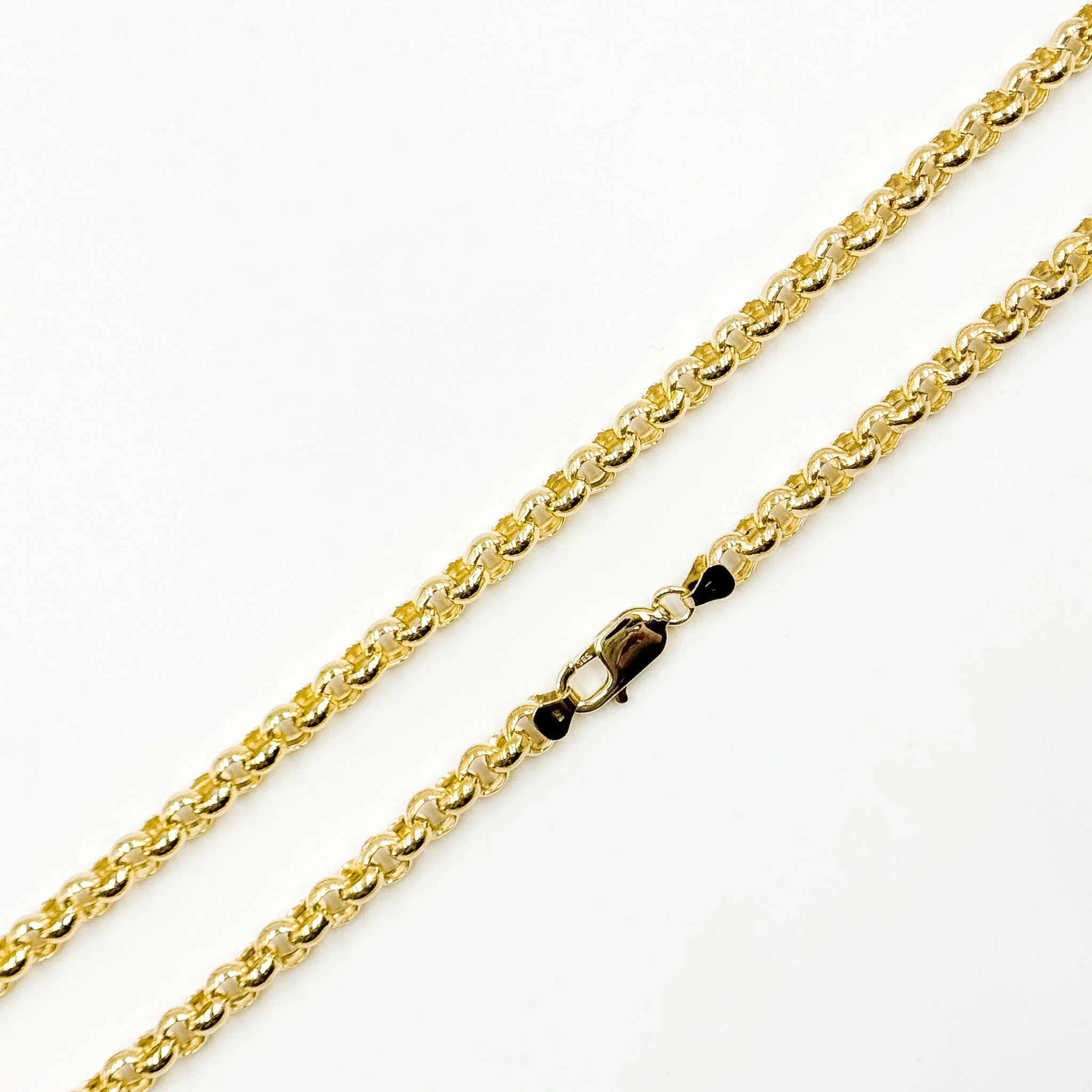 060HVI2004000. 14K Yellow Gold Hollow Franco Chain - Image 12