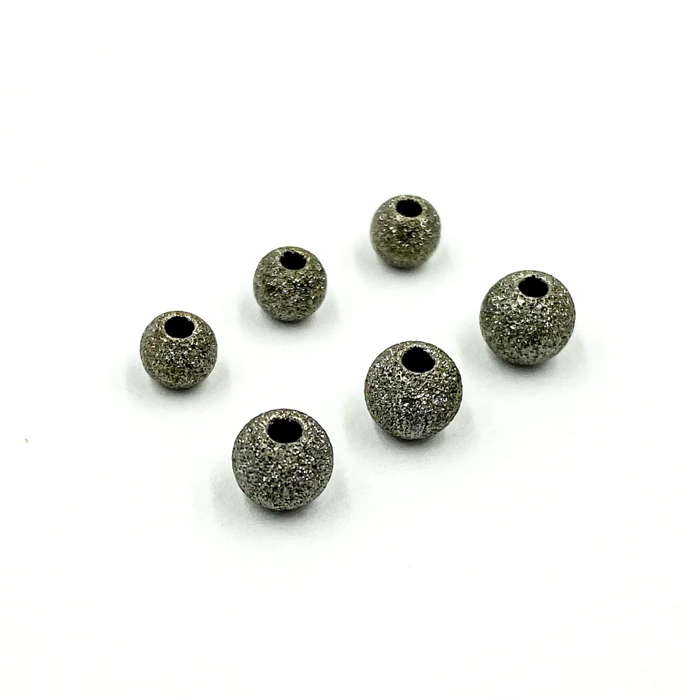 0925LB50H15L. 5MM Black Rhodium Sterling Silver Seamless Laser Cut Beads - Image 2