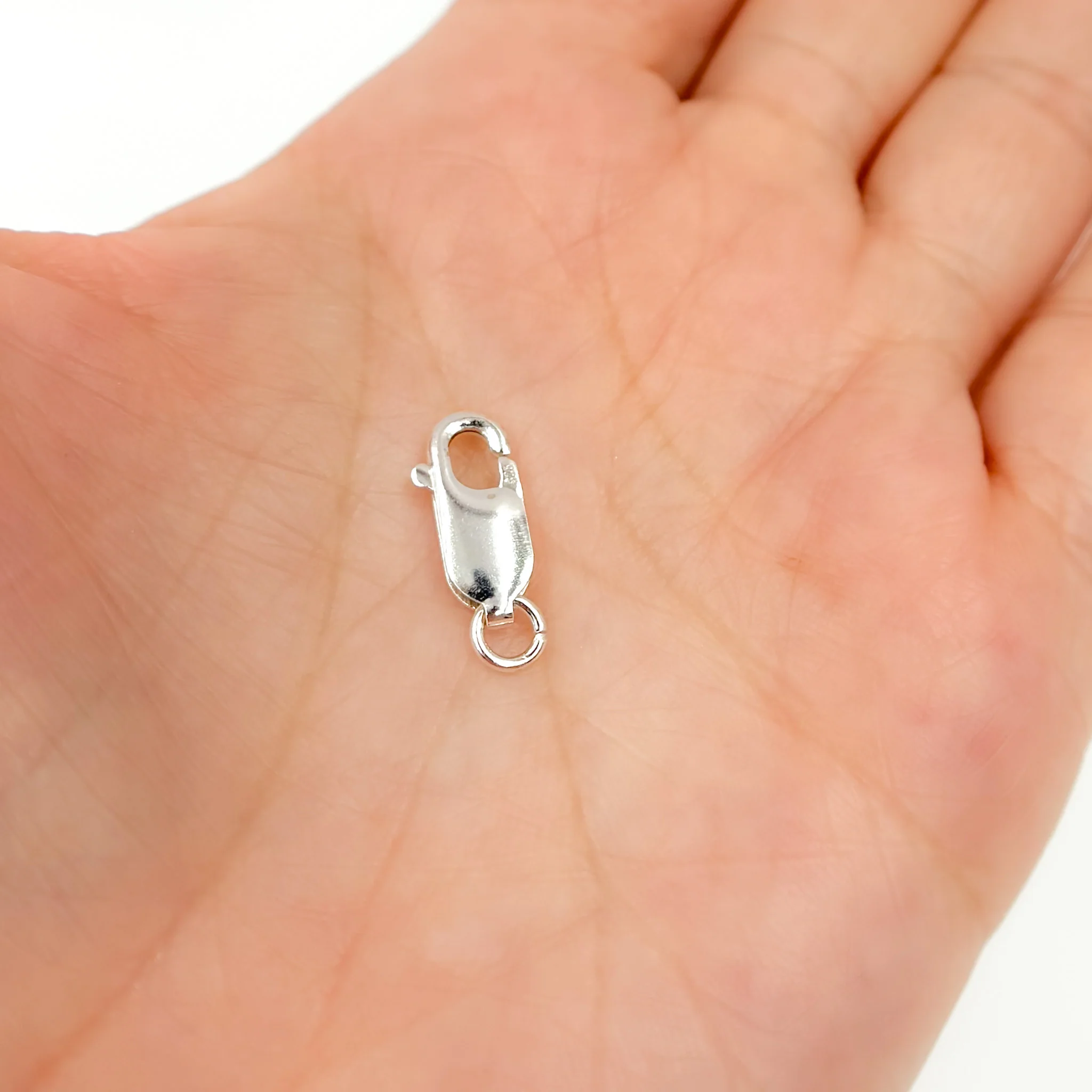 0925LC2SS. 12MM White Sterling Silver Lobster Clasp - Image 3