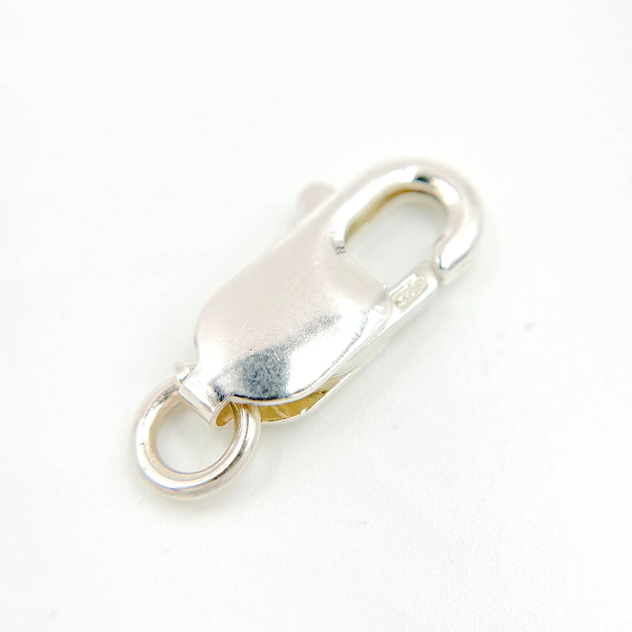 0925LC3SS. 14MM White Silver Lobster Clasp
