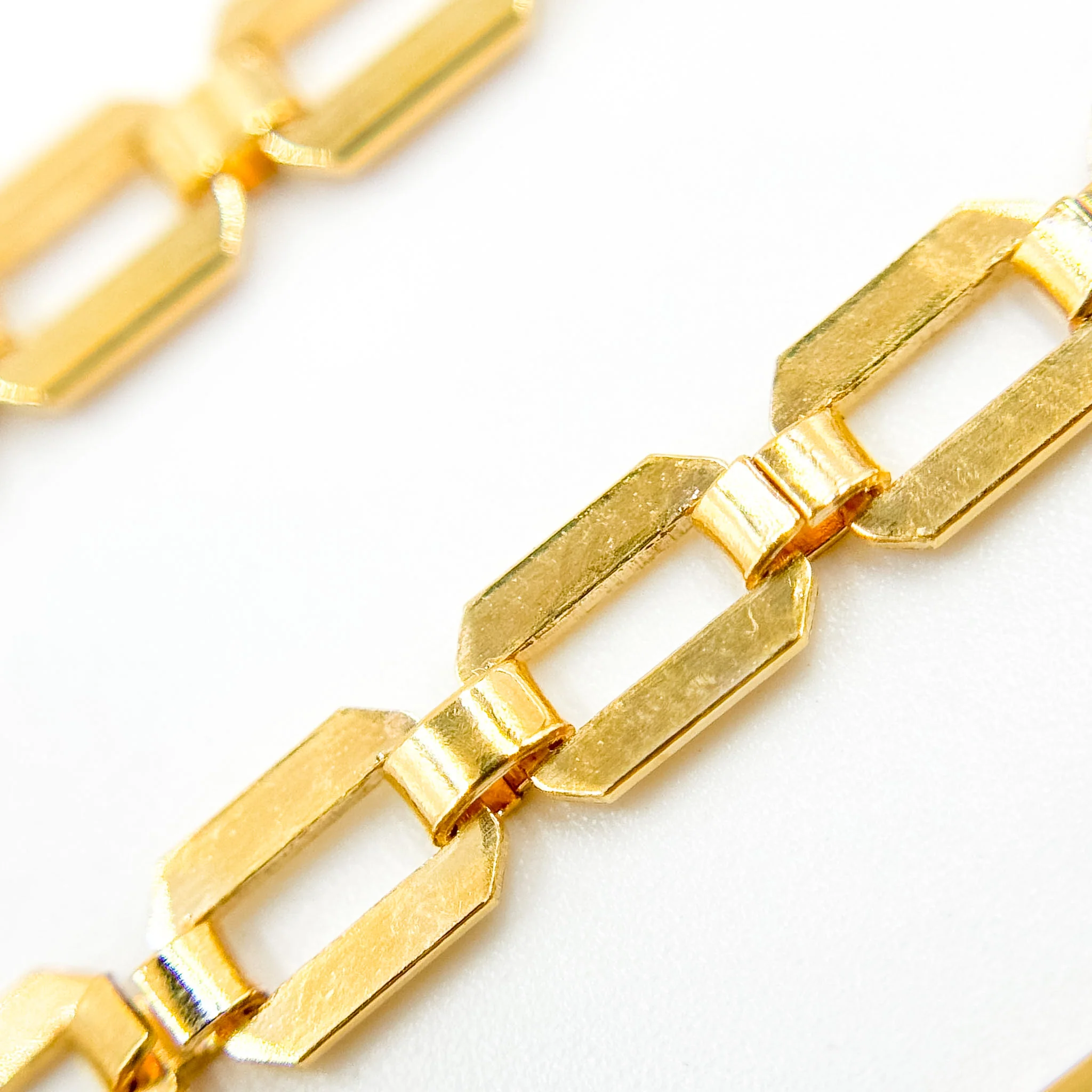 11SM64GF. 14K Gold-Filled Modern Rectangular Fancy Link Chain - Image 2