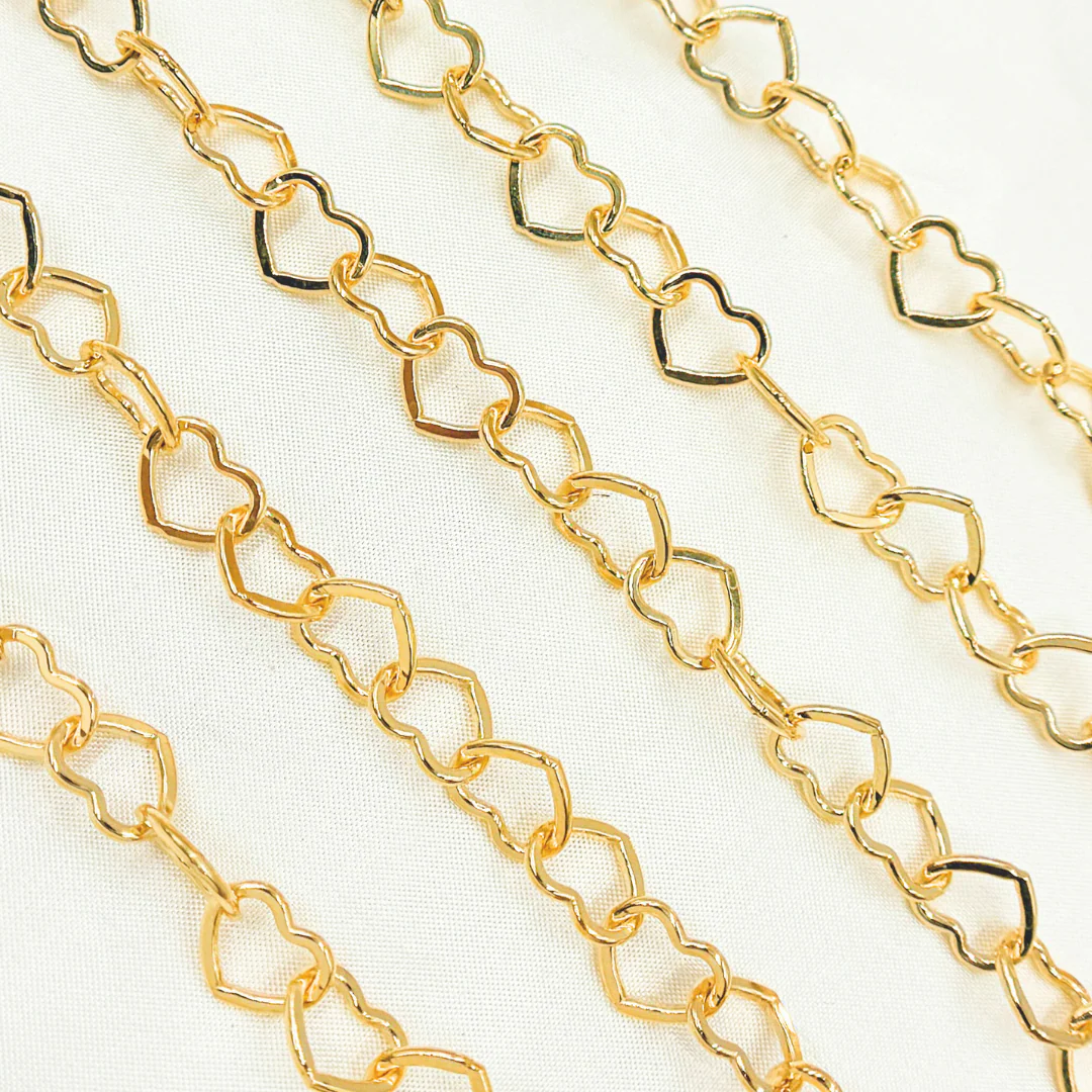 1408FGF. Gold Filled Flat Heart Link Chain - Image 7