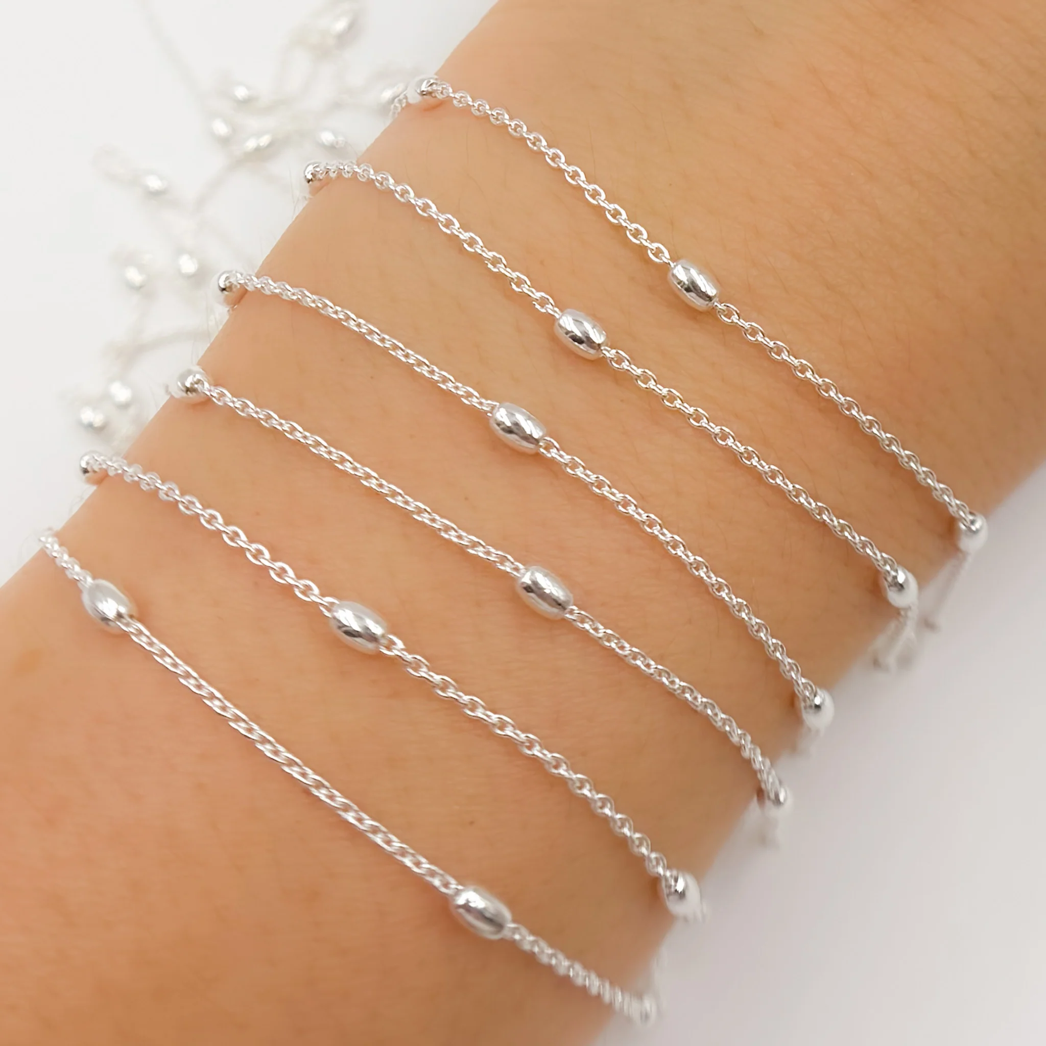 1471.1SS. 925 Sterling Silver Satellite Chain - Image 2