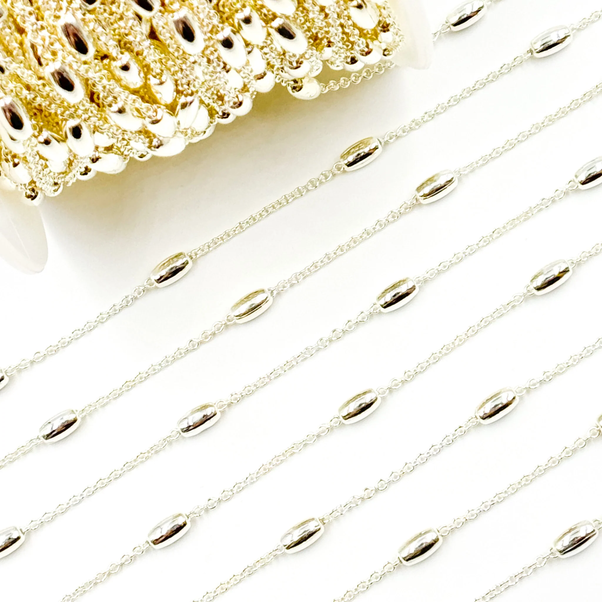1473.1SS. 925 Sterling Silver Satellite Chain - Image 5