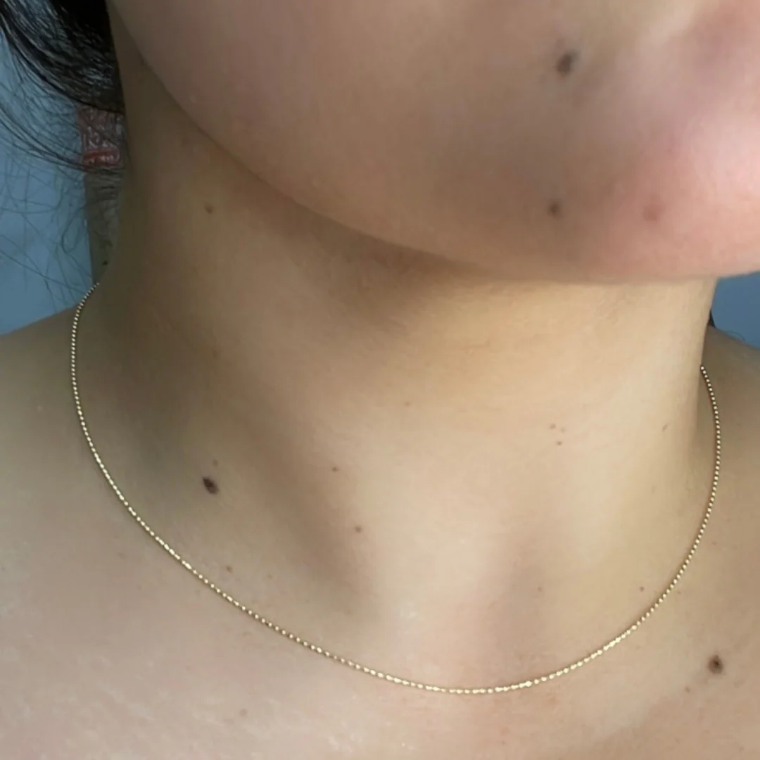080CP. 14K Solid Gold Ball Chain - Image 2