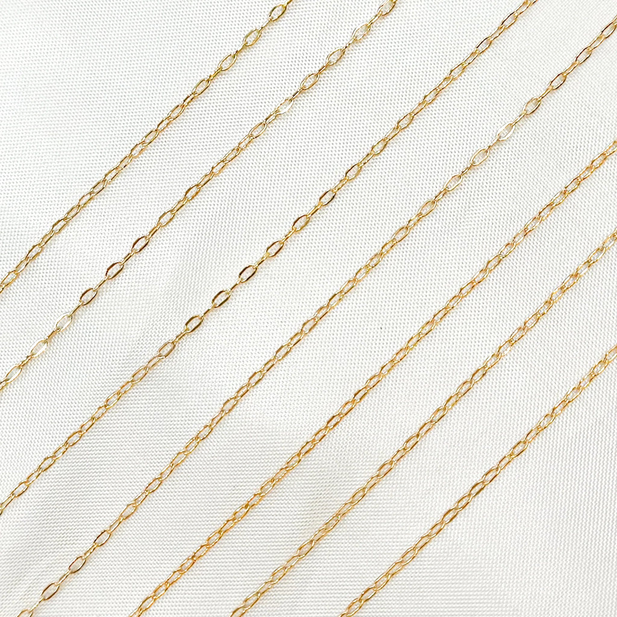 1218DFGF. 14K Gold Filled Flat Paperclip Chain - Image 3