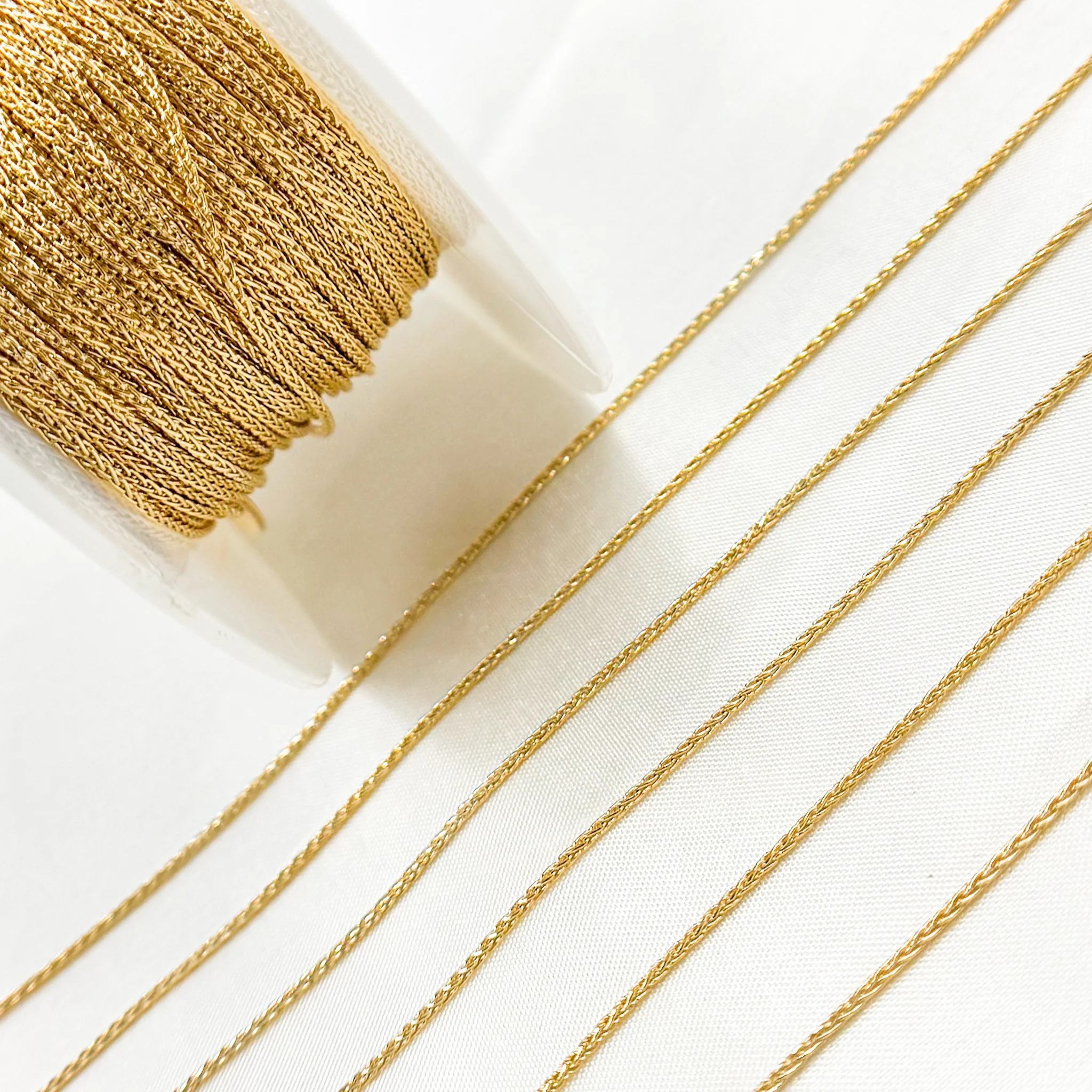 914GF. 14K Gold Filled Beading Cordette Chain - Image 6