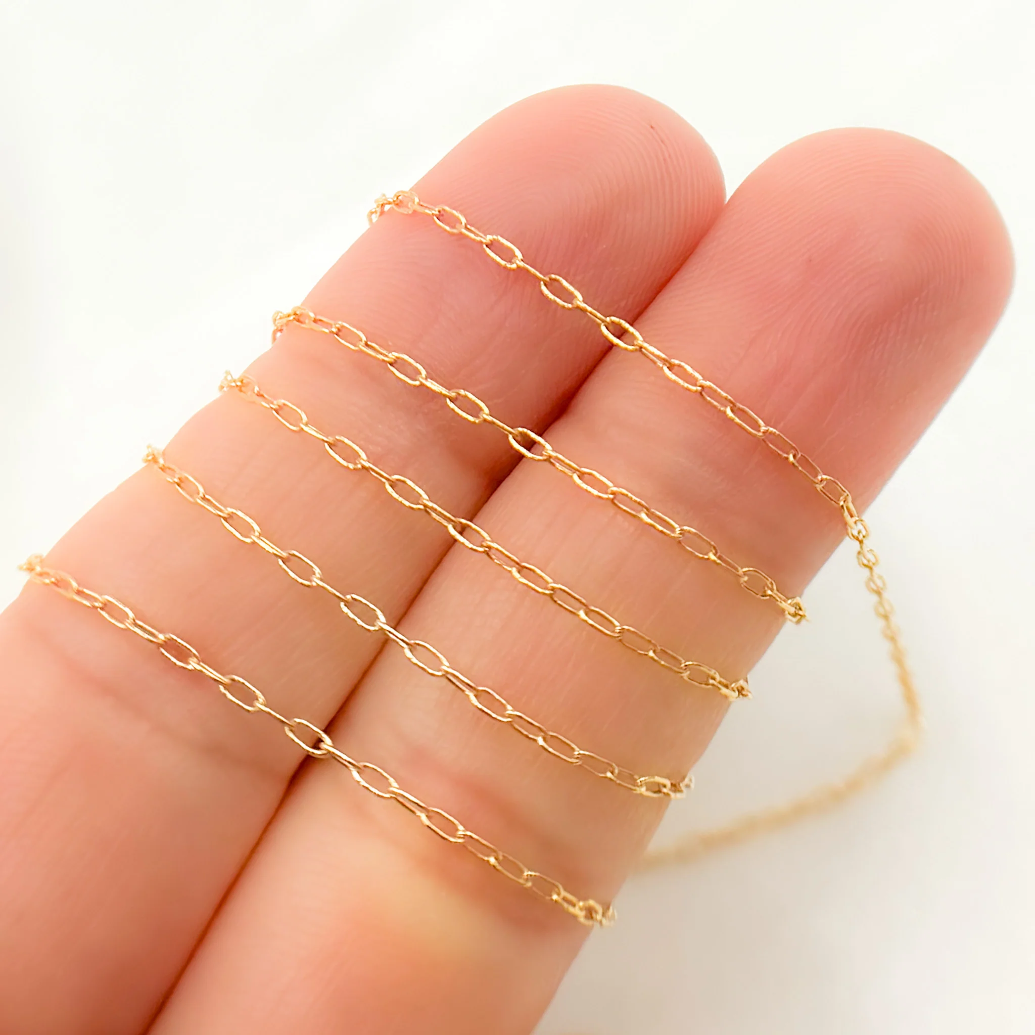 1318DGF. 14K Gold-Filled Paperclip Chain - Image 2