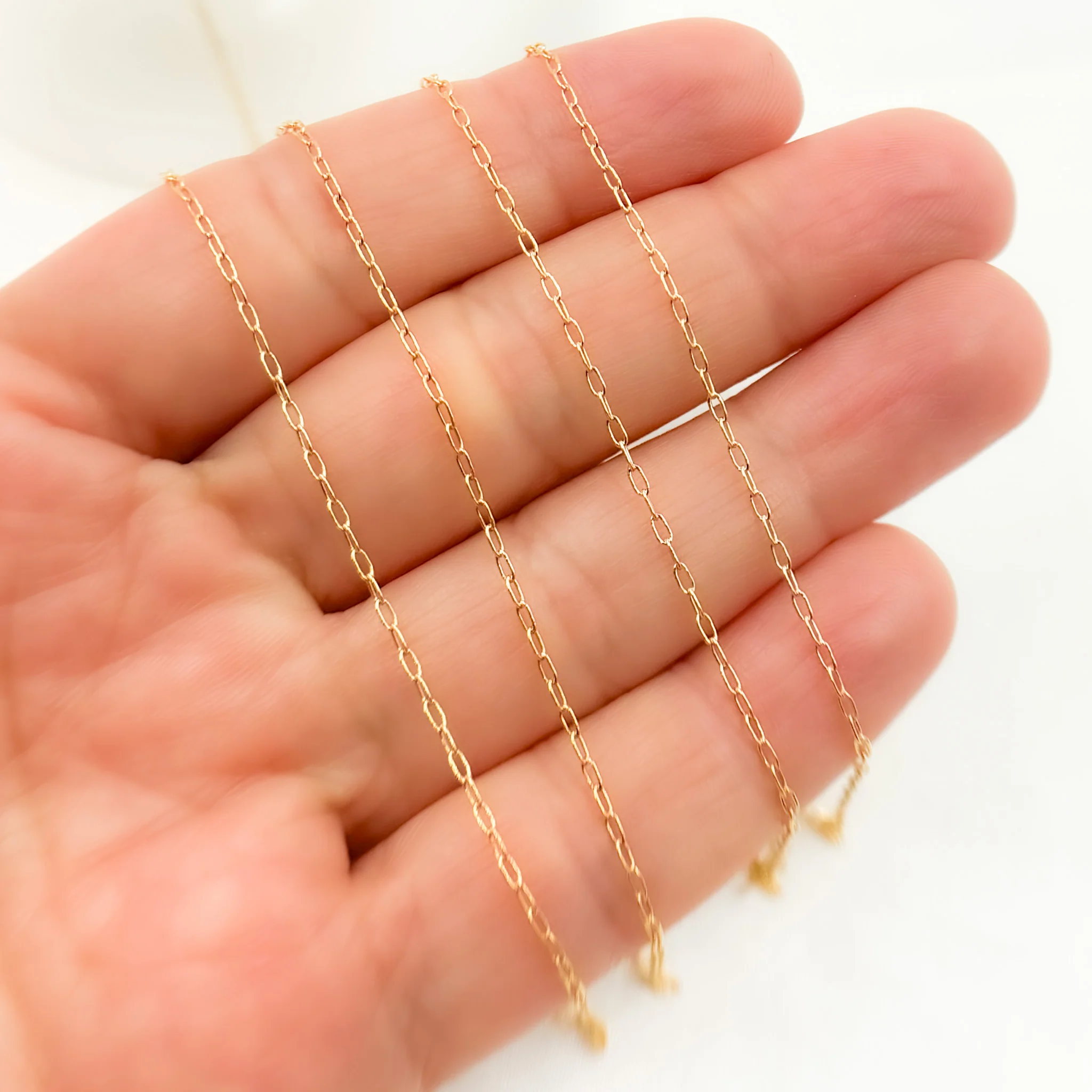 1318DGF. 14K Gold-Filled Paperclip Chain - Image 3
