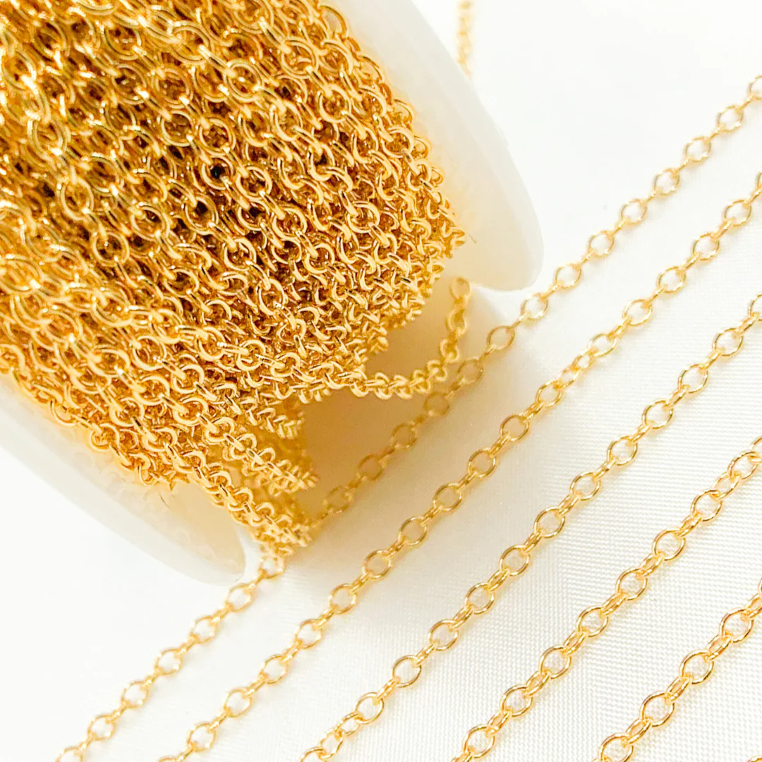 1813GF. 14K Gold Filled Cable Round Link Chain - Image 5