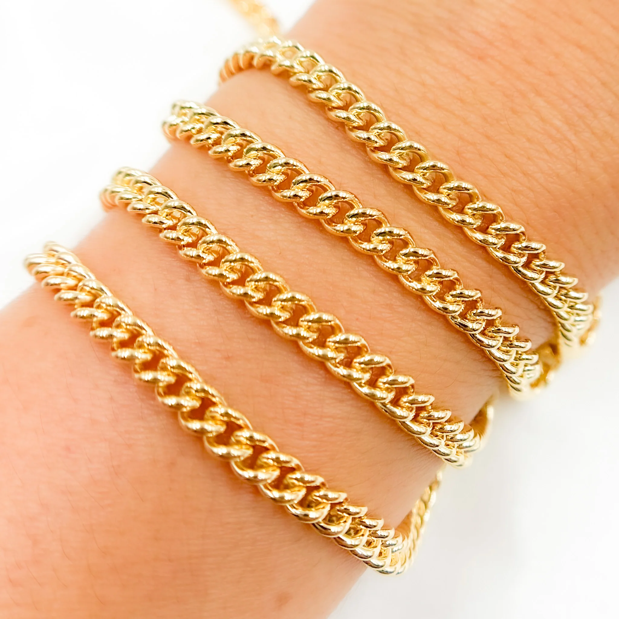 SB3CGF. Gold Filled Curb Chain - Image 3