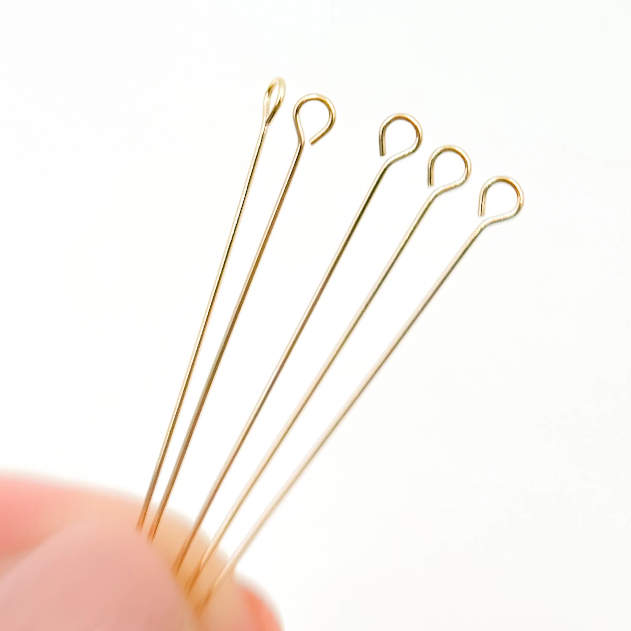 320C1.5. 24 Gauge Gold-filled Eye Pin 1.5 Inch Headpin - Image 3