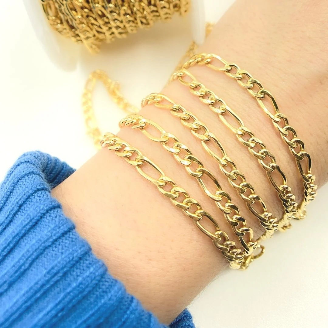 5031CHRGF. 14k Gold Filled Figaro Chain - Image 2