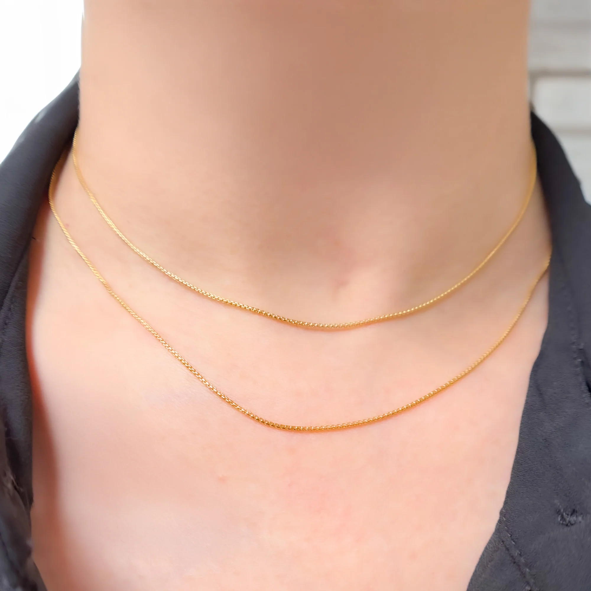942SRNecklace. 14k Gold Filled Box Finished Necklace - Image 4