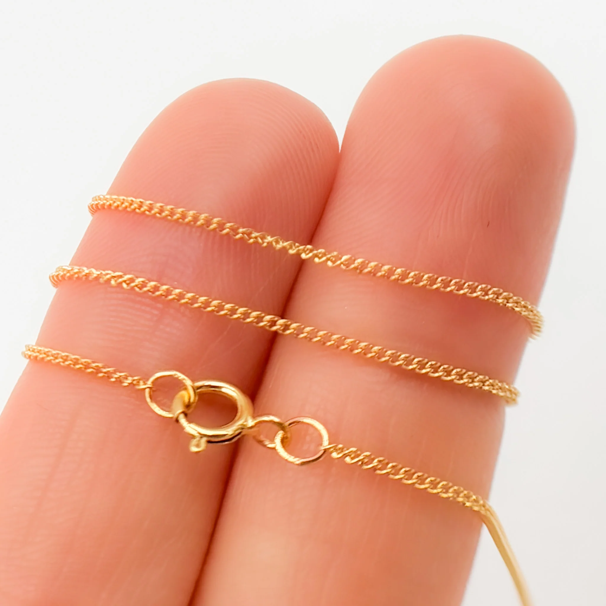 71GFNecklace. 14k Gold Filled Curb Finished Necklace - Image 3
