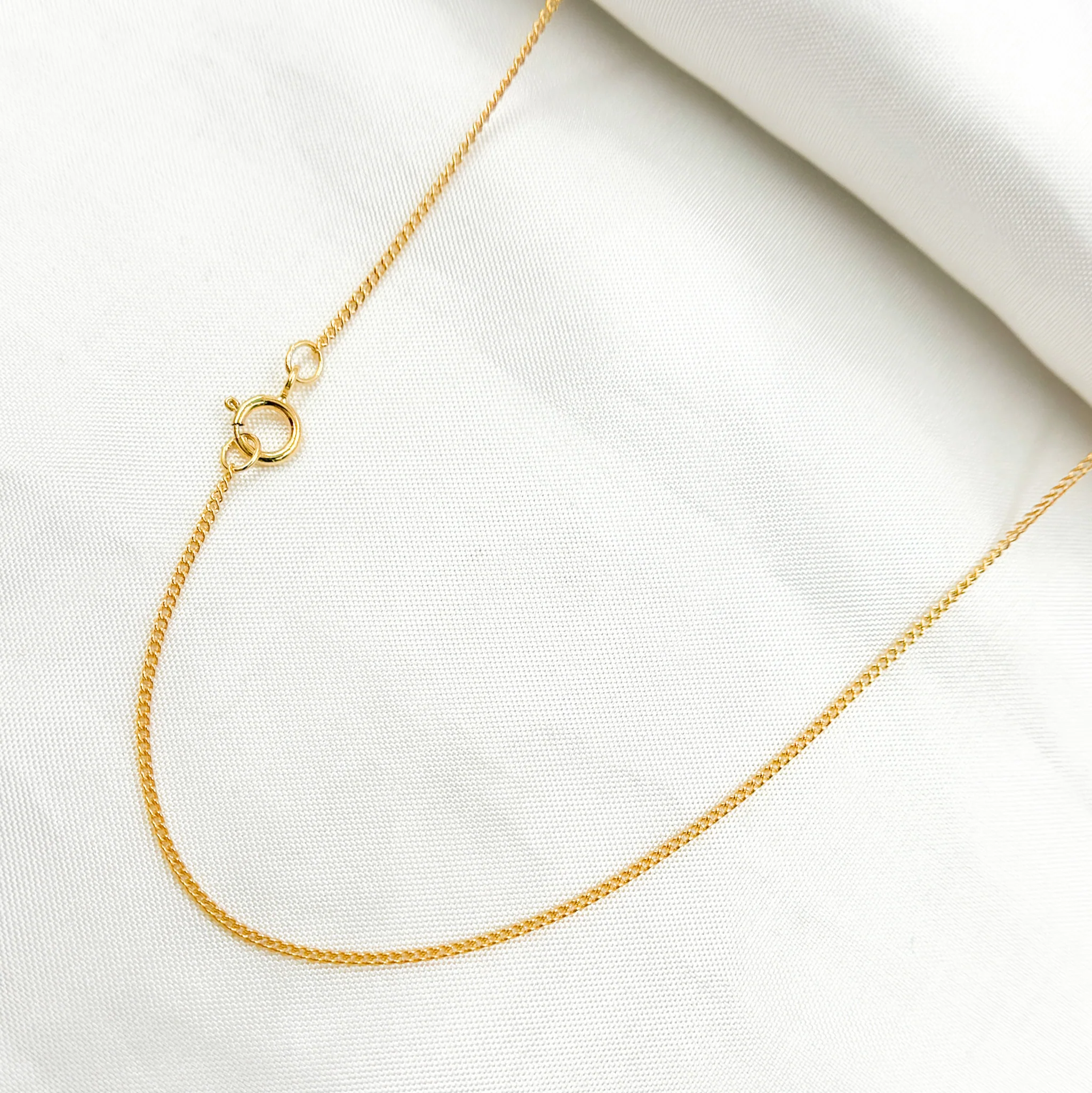 71GFNecklace. 14k Gold Filled Curb Finished Necklace - Image 5