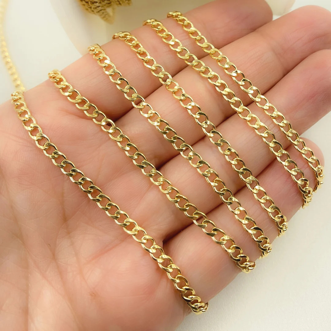 2810CHRGF. Gold Filled Flat Curb Link Chain - Image 4