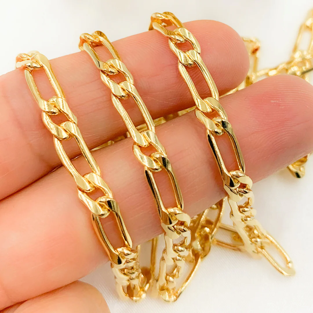 5011CHRGF. 14k Gold Filled Flat Oval & Round Link Curb Chain - Image 3