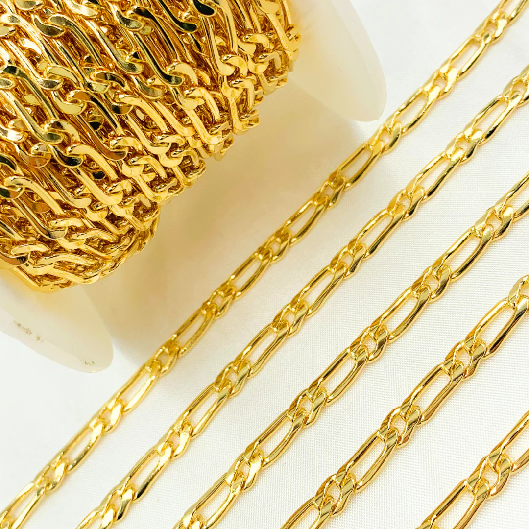 5011CHRGF. 14k Gold Filled Flat Oval & Round Link Curb Chain - Image 4