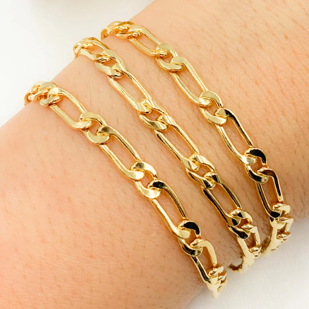 5011CHRGF. 14k Gold Filled Flat Oval & Round Link Curb Chain - Image 5