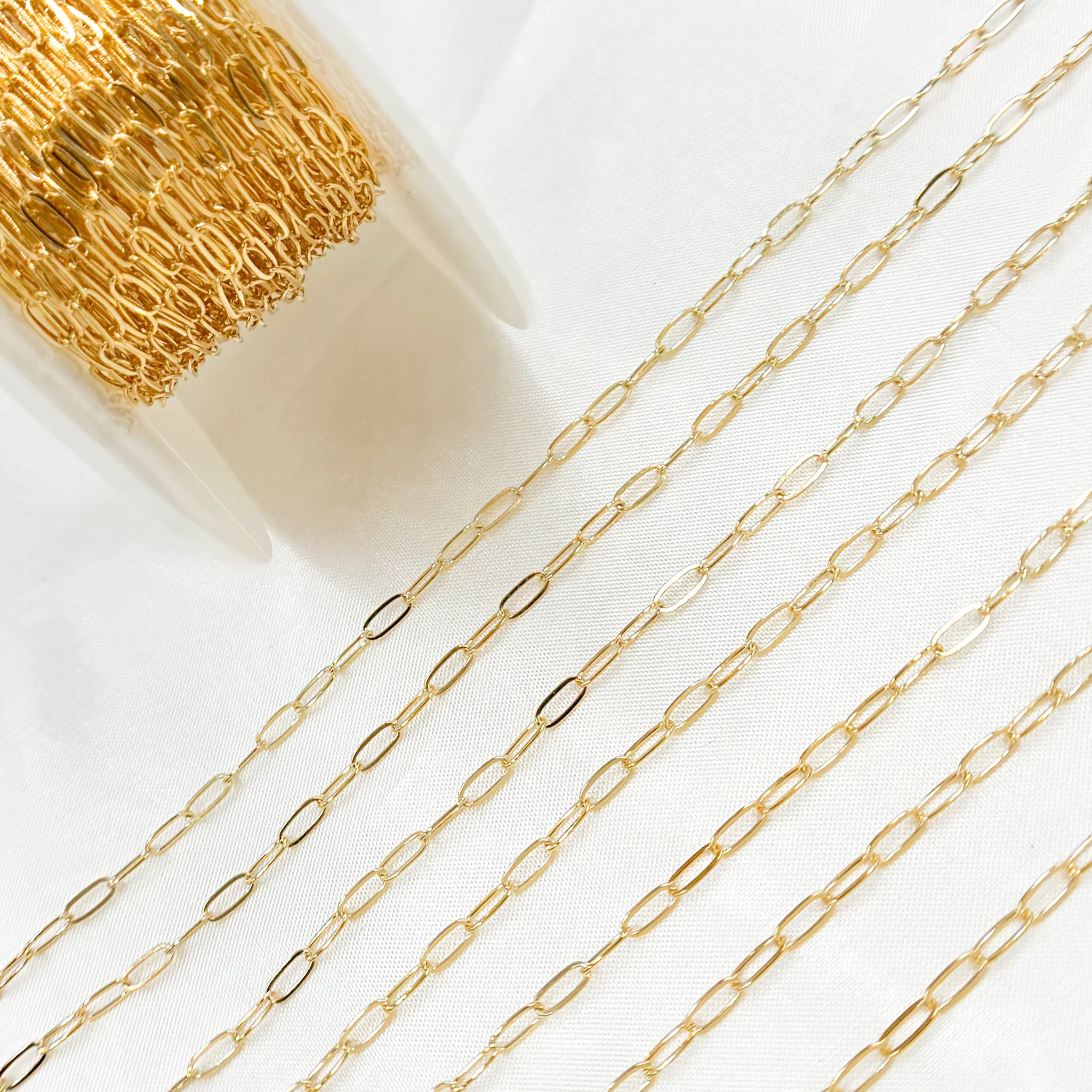 1806FGF. 14k Gold Filled Flat Link Paperclip Chain - Image 4