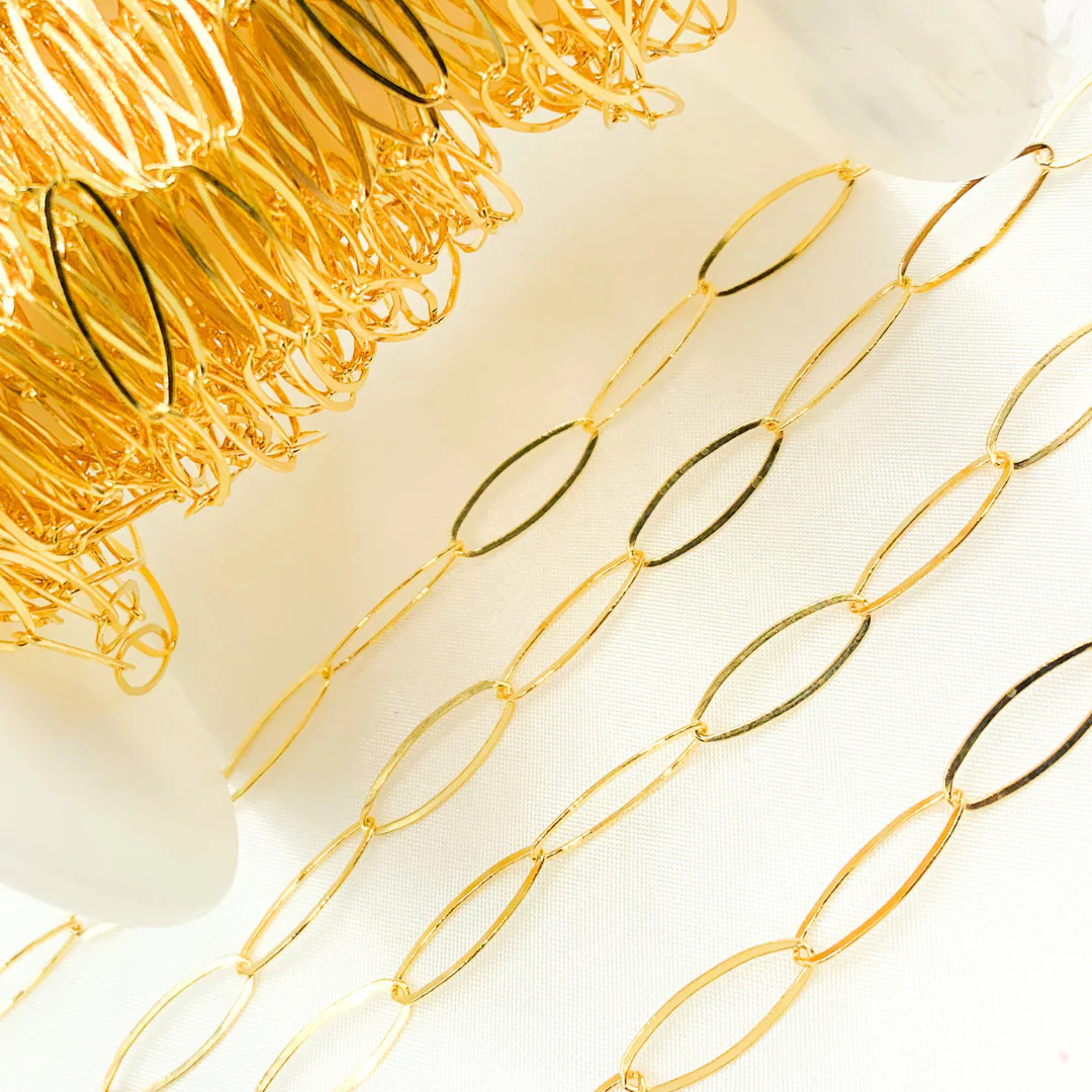 700FGF. 14k Gold Filled Flat Oval Link Chain. - Image 4