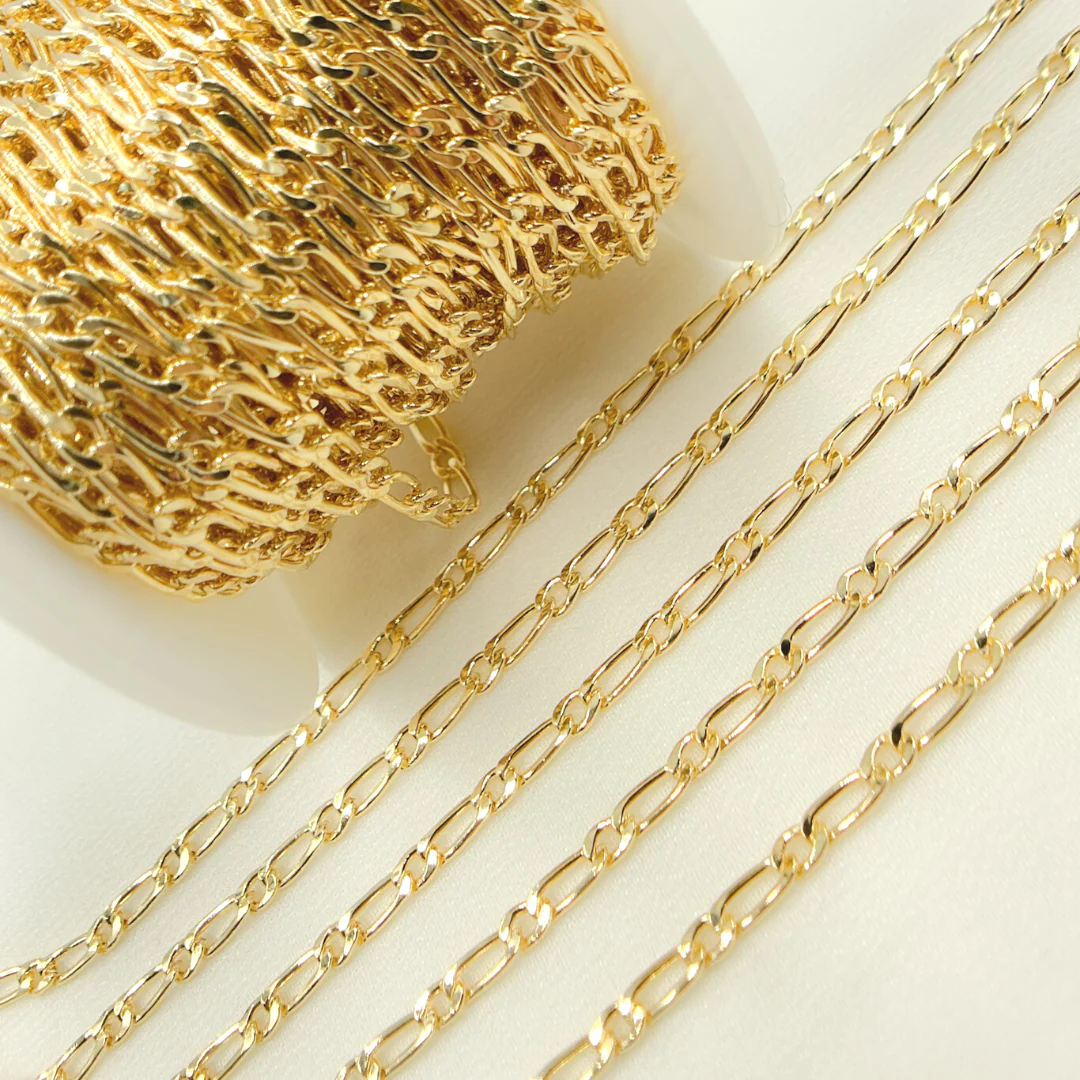 3811CHRGF. 14K Gold Filled Flat Oval & Round Link Curb Chain - Image 5