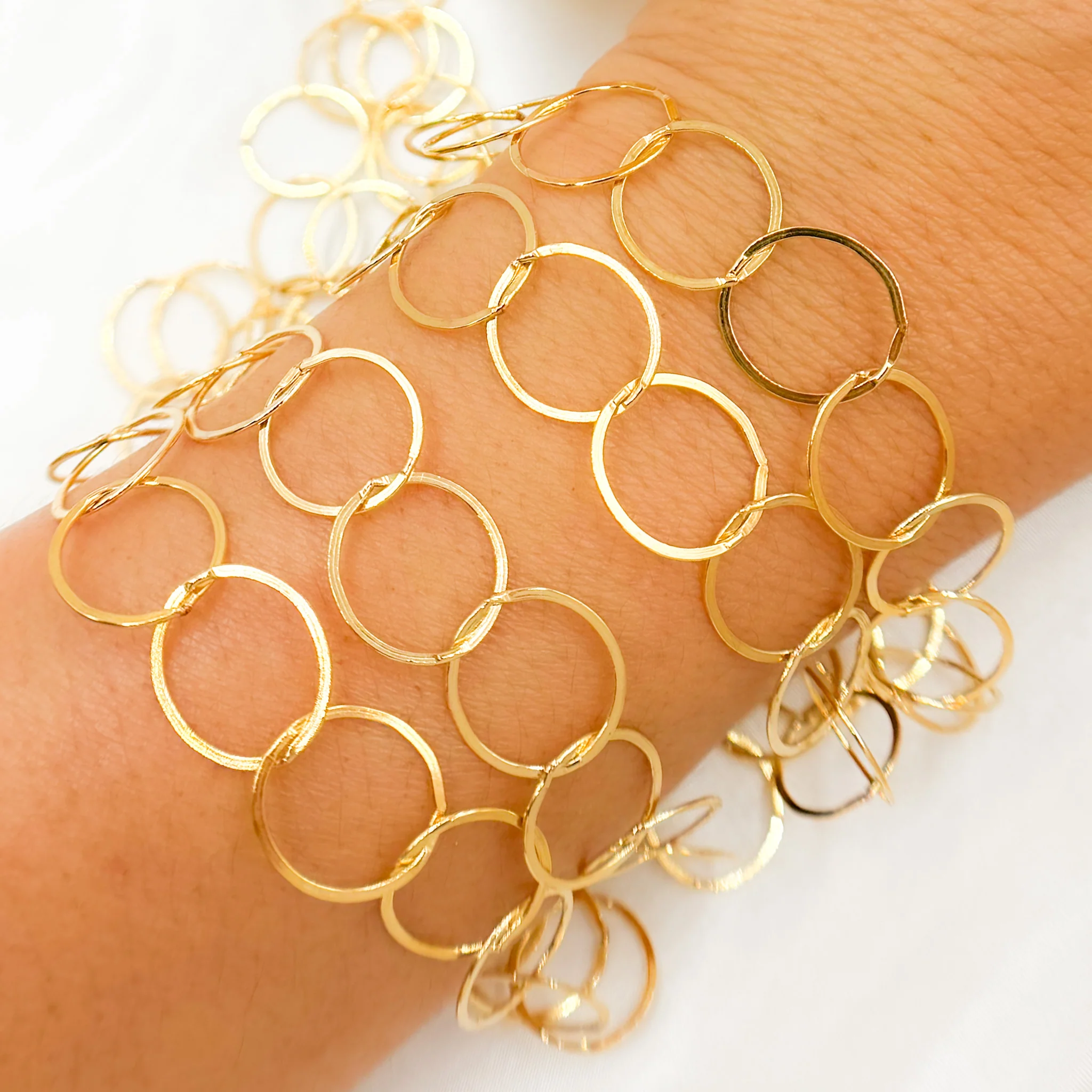 748FGF. 14K Gold Filled Flat Round Link Chain - Image 2