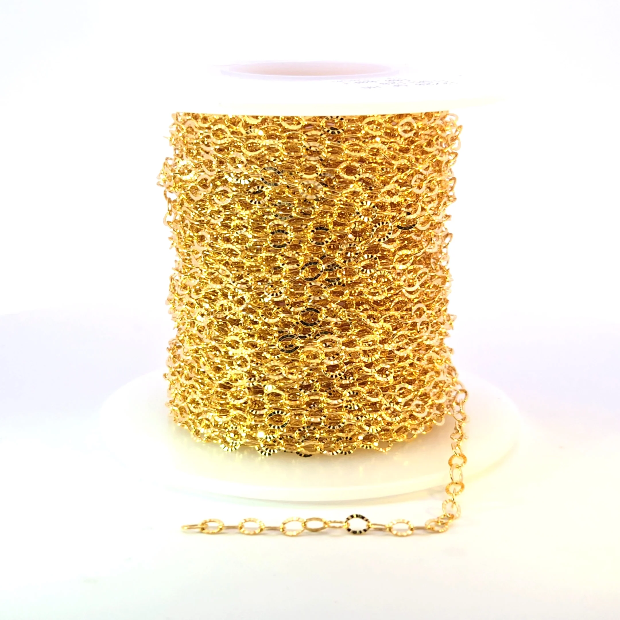 1128GF. 14K Gold Filled Hammered Oval Chain Link - Image 6