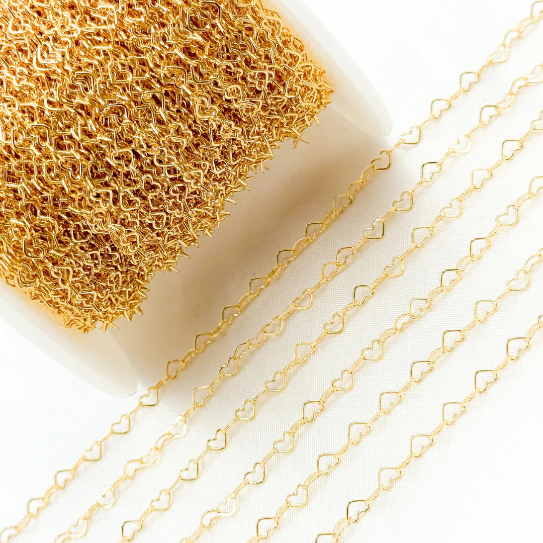 629FGF. 14K Gold Filled Heart Link Chain - Image 5