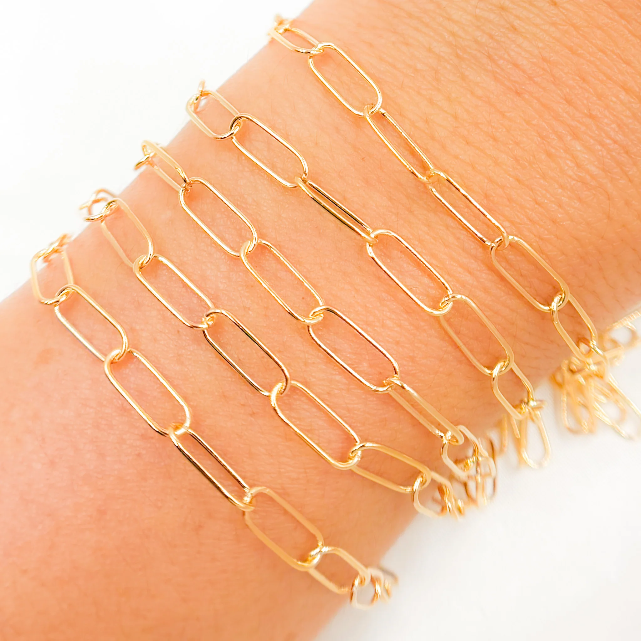 2802GF. 14K Gold-Filled Smooth Paperclip Chain - Image 2