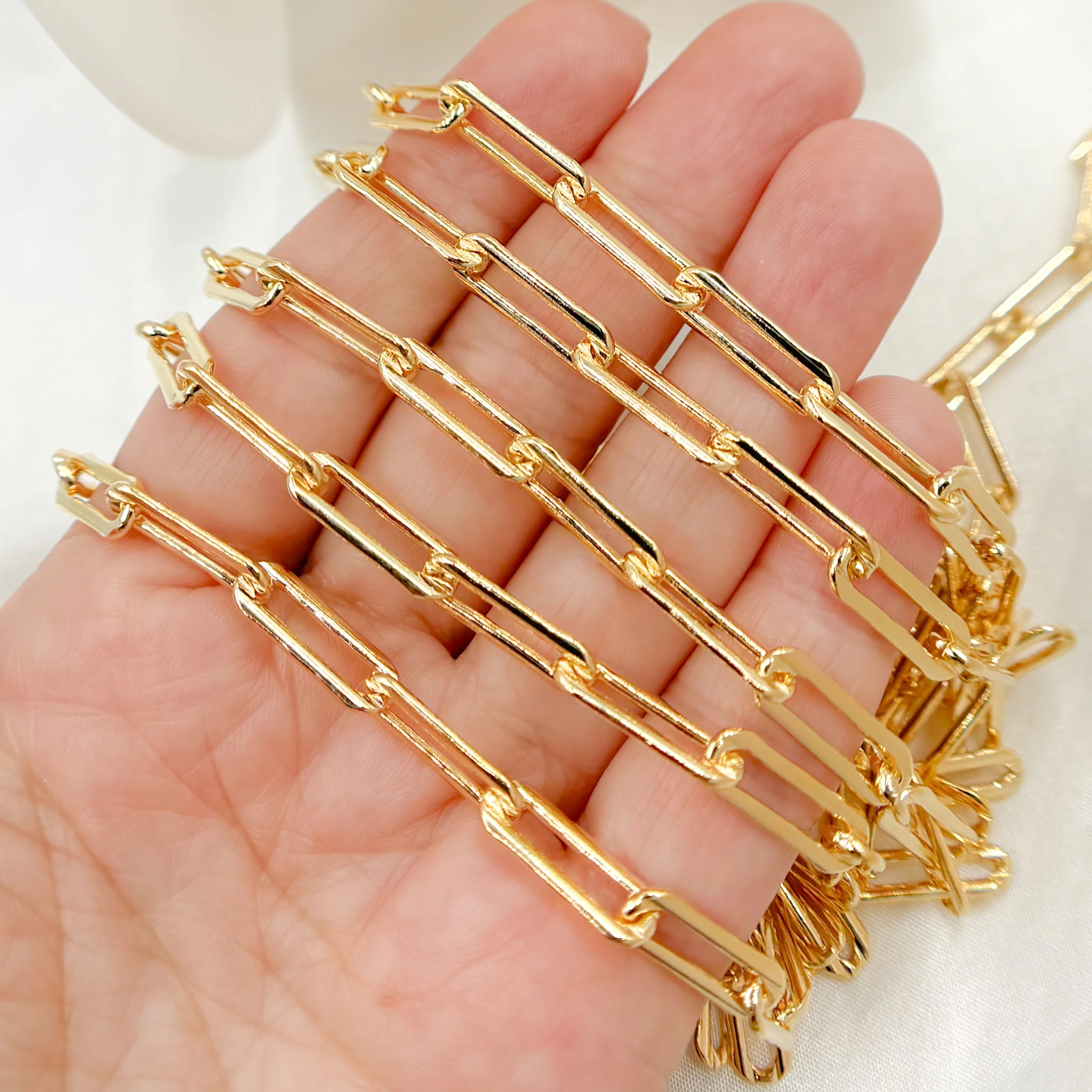 351GF. 14K Gold Filled Paperclip Chain - Image 3