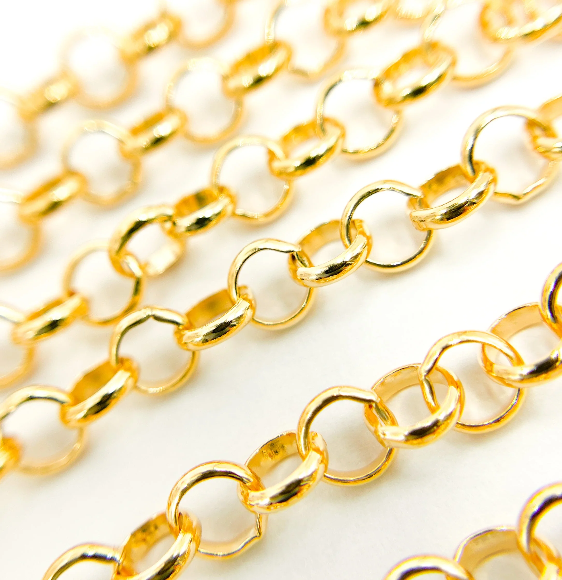 564GF. 14K Gold Filled Rolo Link Chain - Image 4