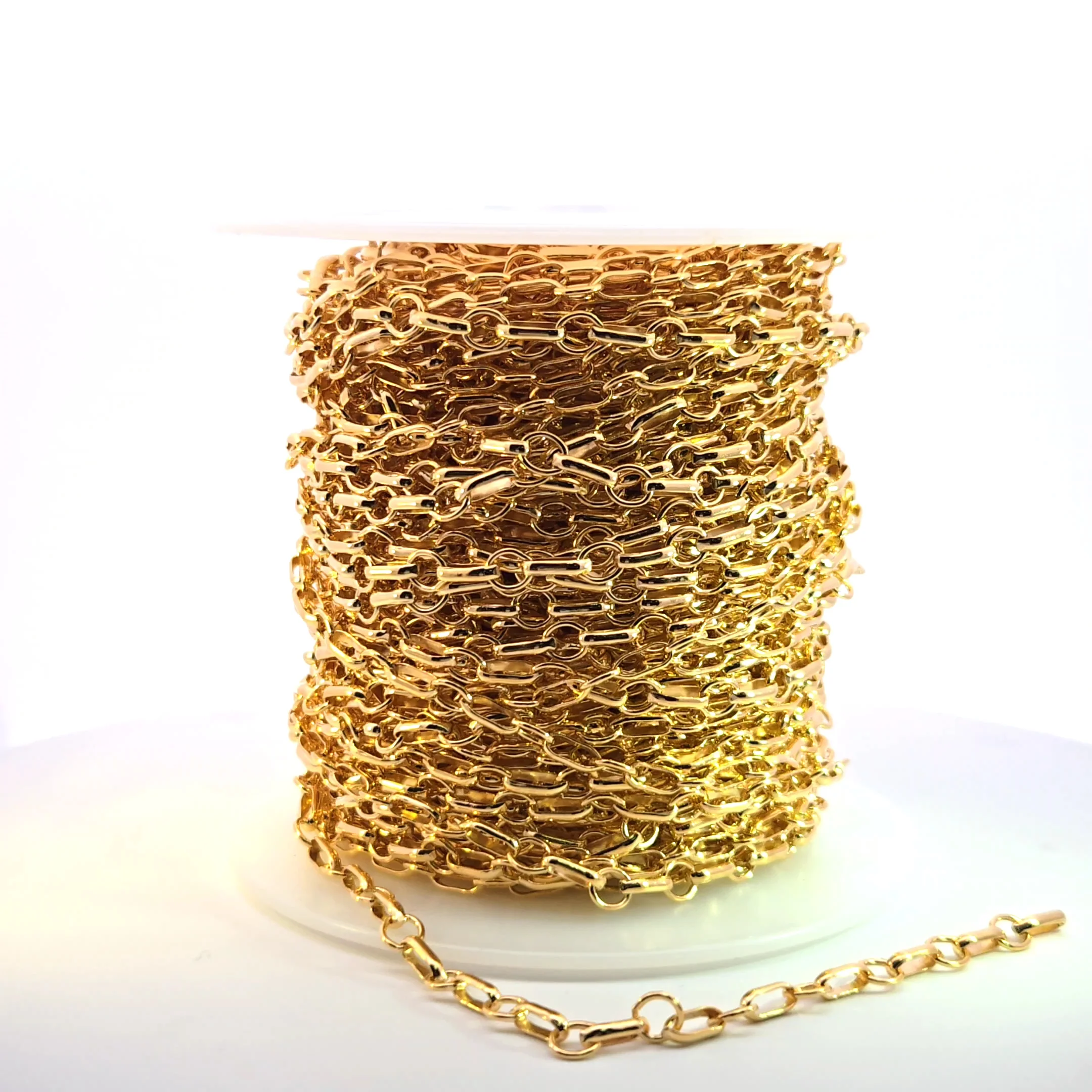 591GF. 14K Gold Filled Round and Large Link Chain. - Image 7