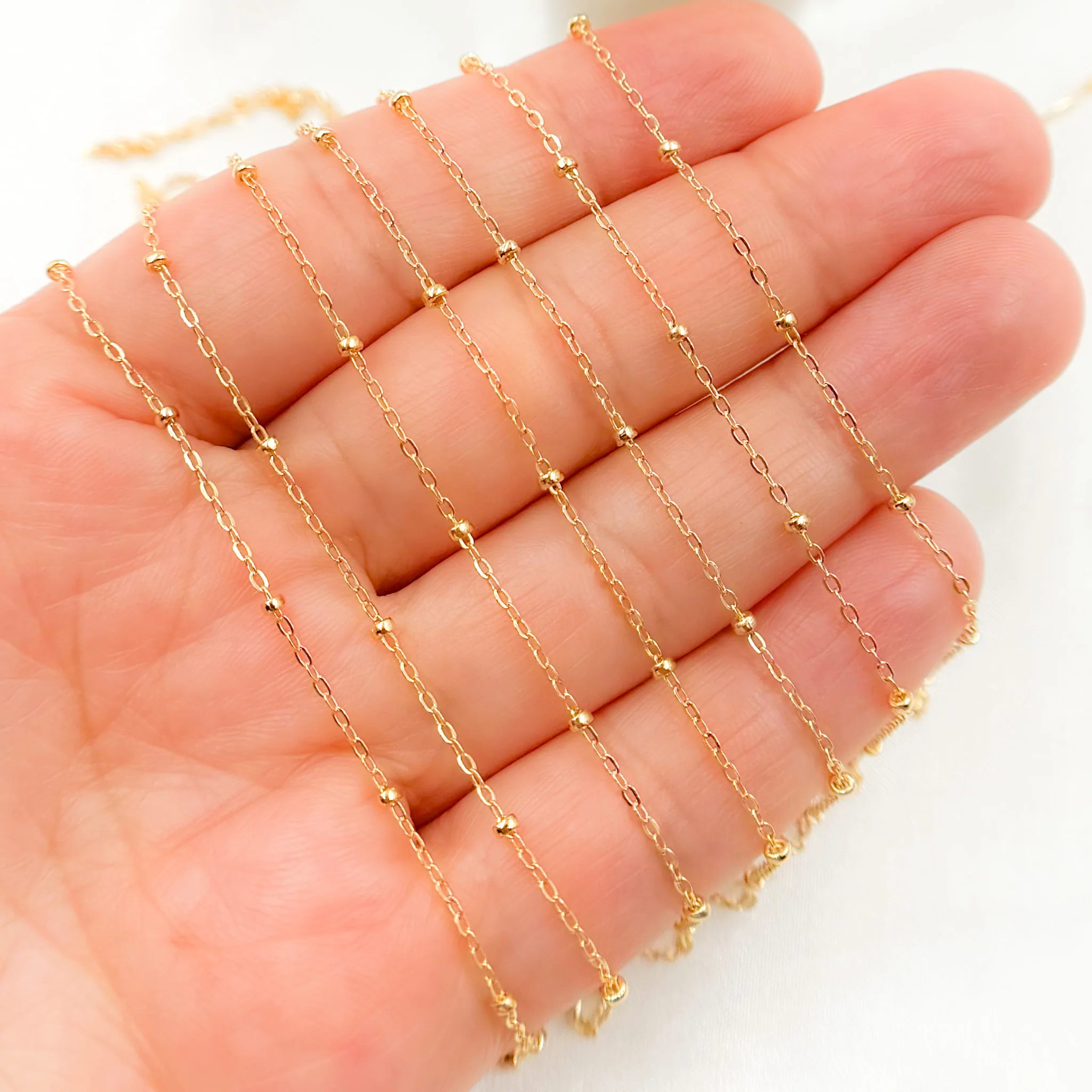1104GF. 14K Gold Filled Satellite Chain - Image 3