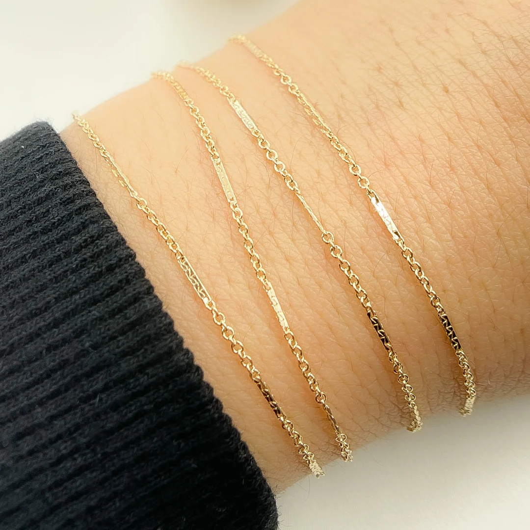 1232D3GF. 14K Gold Filled Bar Chain - Image 4