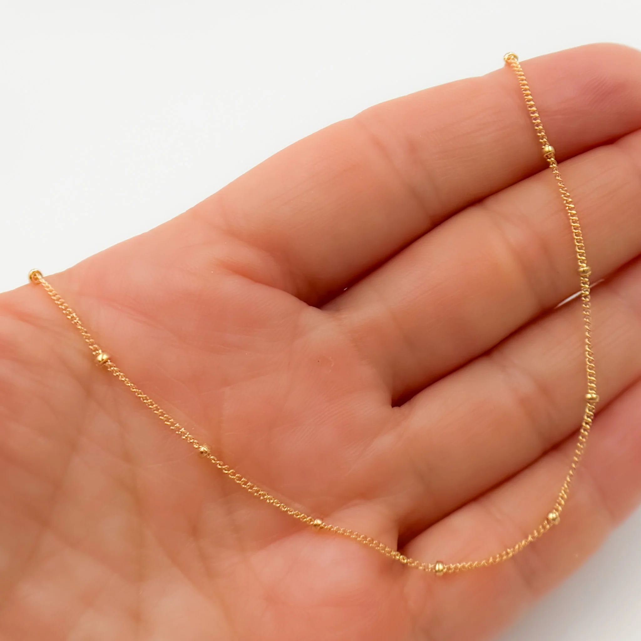 444GFNecklace. 14K Gold-Filled Satellite Ball Finished Necklace - Image 3